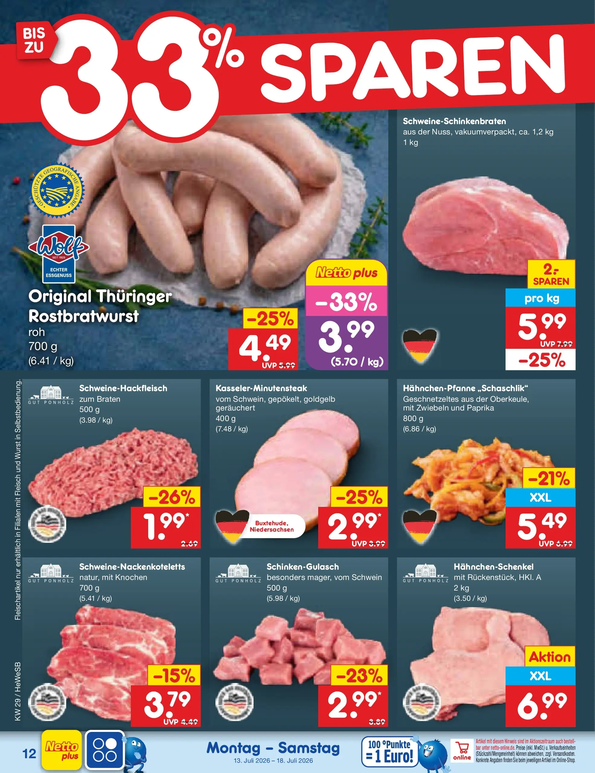 Netto Marken-Discount Prospekt Hamburg (ab 13.07.2026) ยป Angebote | Seite: 14 | Produkte: Hahnchenschenkel, Zwiebeln, Paprika, Wurst Netto Marken-Discount Prospekt Hamburg (ab 13.07.2026) ยป Angebote | Seite: 14 | Produkte: Hahnchenschenkel, Zwiebeln, Paprika, Wurst