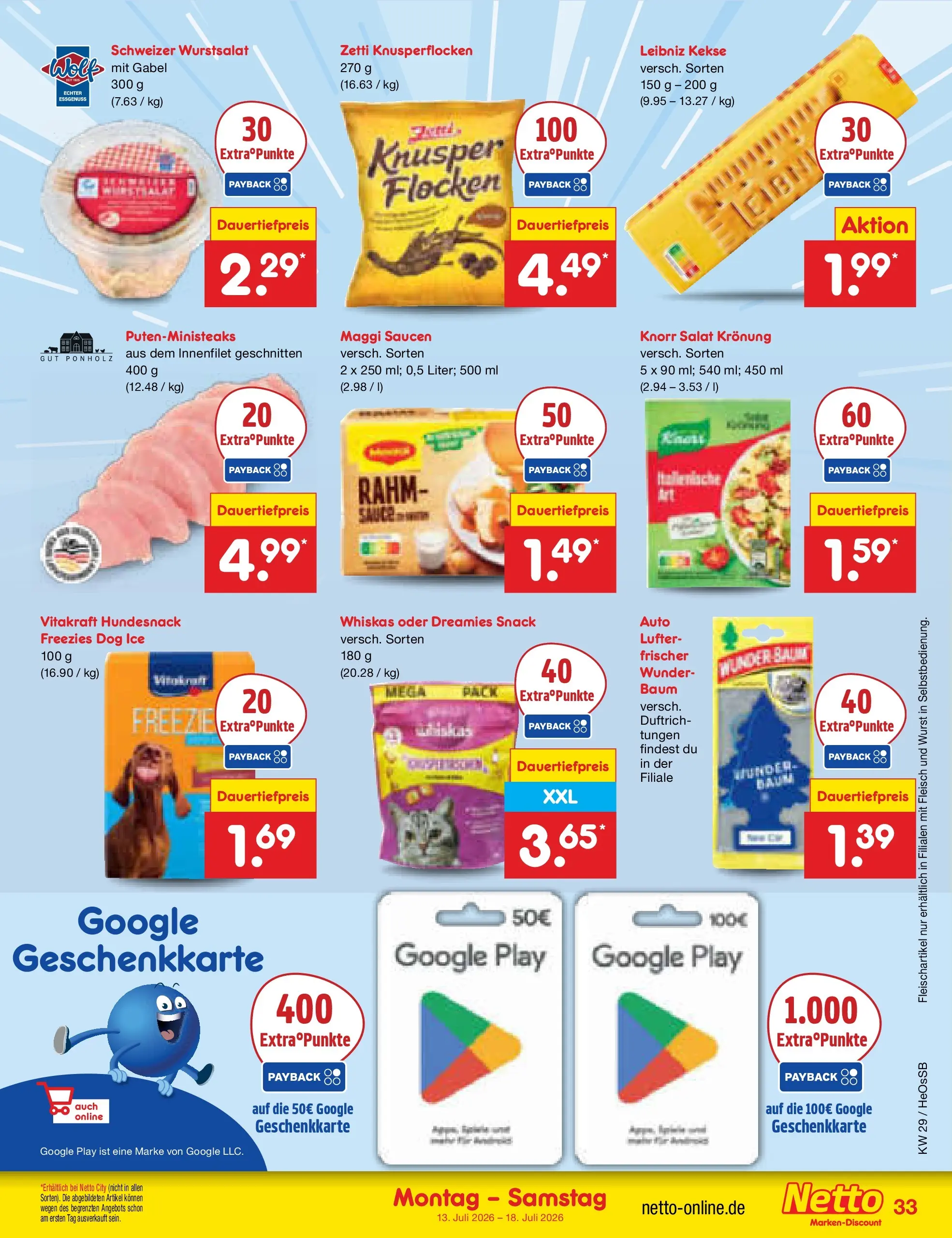 Netto Marken-Discount Prospekt Rostock (ab 13.07.2026) ยป Angebote | Seite: 43 | Produkte: Maggi, Knorr, Wurst, Whiskas Netto Marken-Discount Prospekt Rostock (ab 13.07.2026) ยป Angebote | Seite: 43 | Produkte: Maggi, Knorr, Wurst, Whiskas