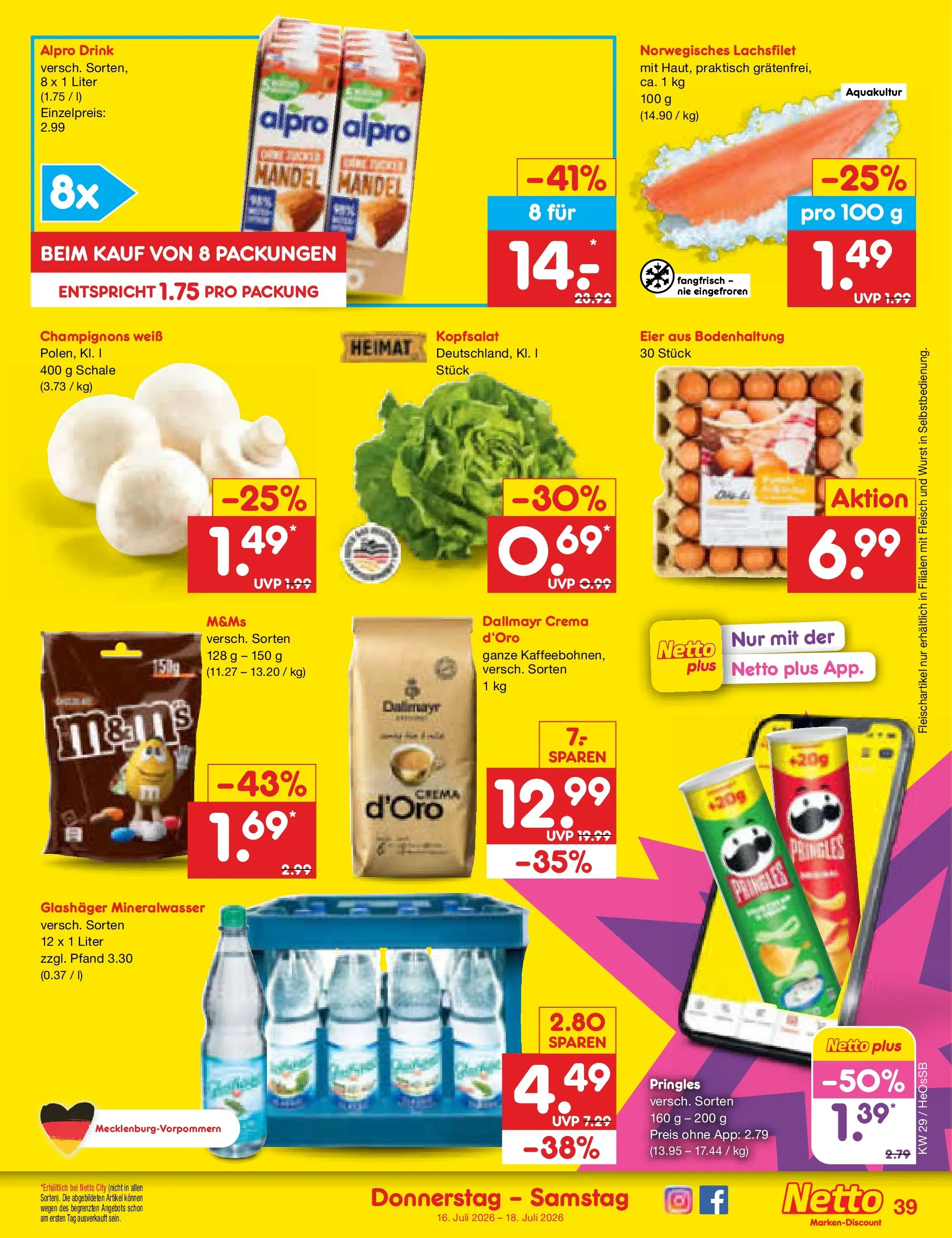 Netto Marken-Discount Prospekt Rostock (ab 13.07.2026) ยป Angebote | Seite: 51 | Produkte: Eier, Mineralwasser, Pringles, Fleisch Netto Marken-Discount Prospekt Rostock (ab 13.07.2026) ยป Angebote | Seite: 51 | Produkte: Eier, Mineralwasser, Pringles, Fleisch