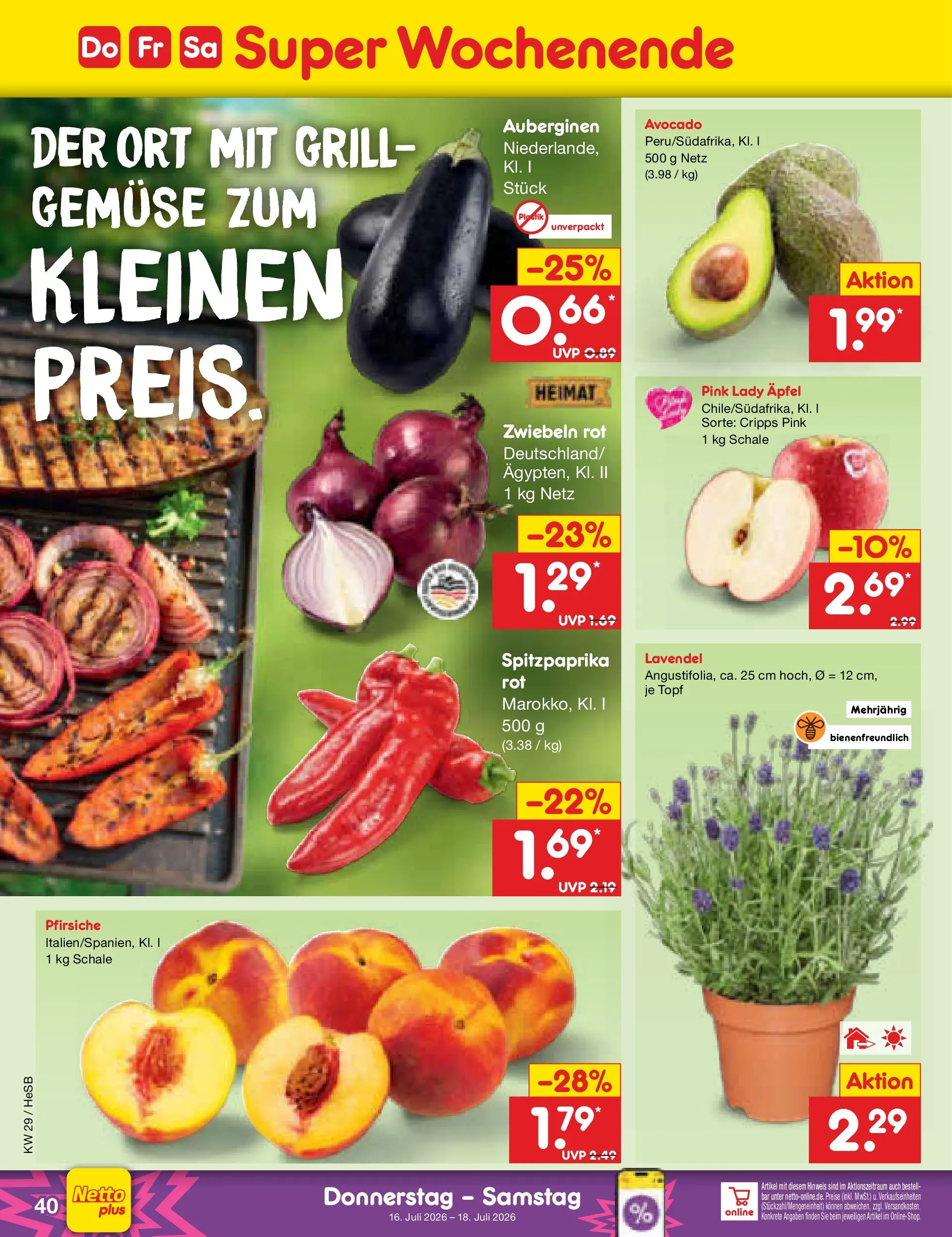 Netto Marken-Discount Prospekt Rostock (ab 13.07.2026) ยป Angebote | Seite: 54 | Produkte: Grill, รpfel, Zwiebeln, Lavendel Netto Marken-Discount Prospekt Rostock (ab 13.07.2026) ยป Angebote | Seite: 54 | Produkte: Grill, รpfel, Zwiebeln, Lavendel