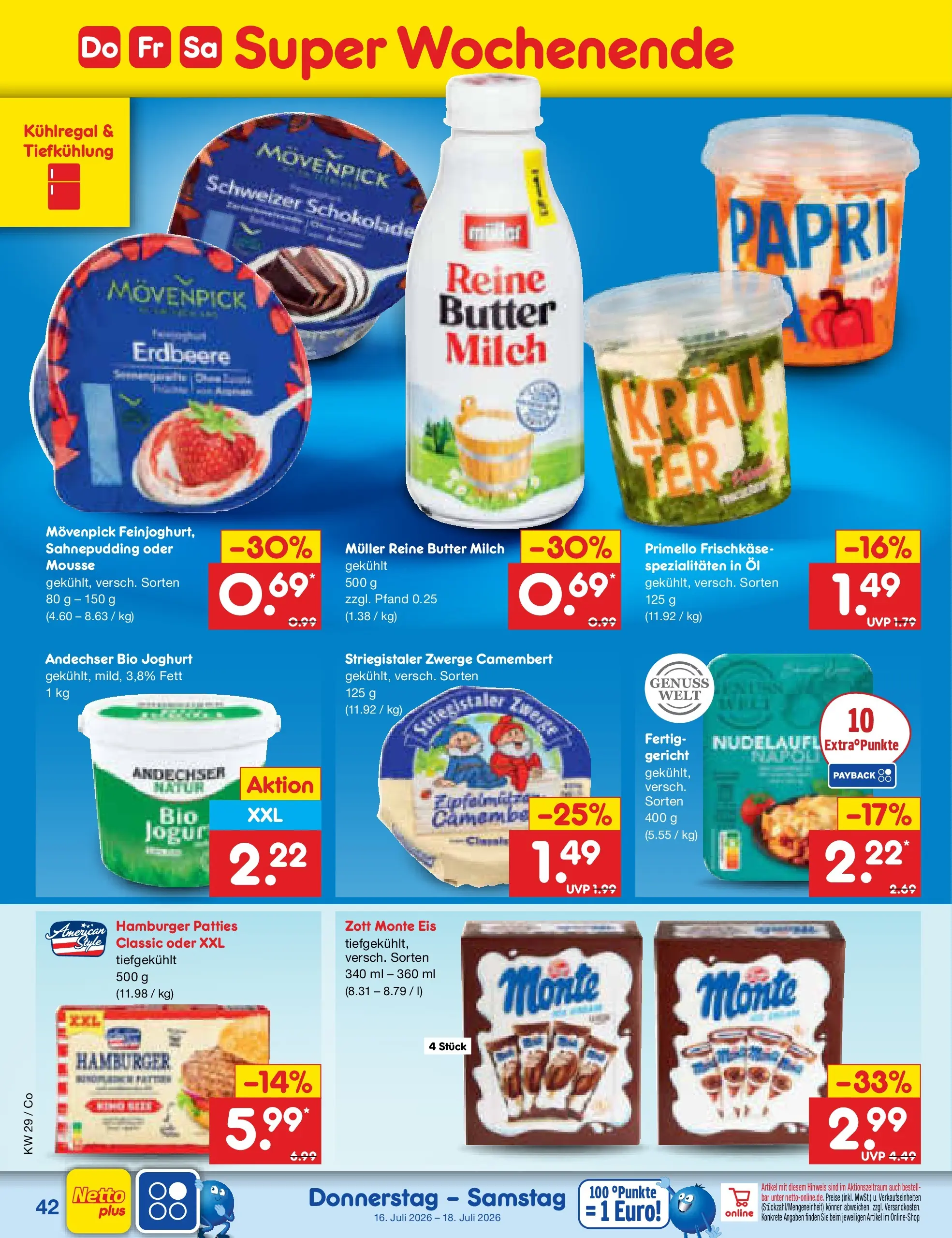 Netto Marken-Discount Prospekt Leipzig (ab 13.07.2026) » Angebote | Seite: 60 | Produkte: Butter, Joghurt, Schokolade, Frischkase