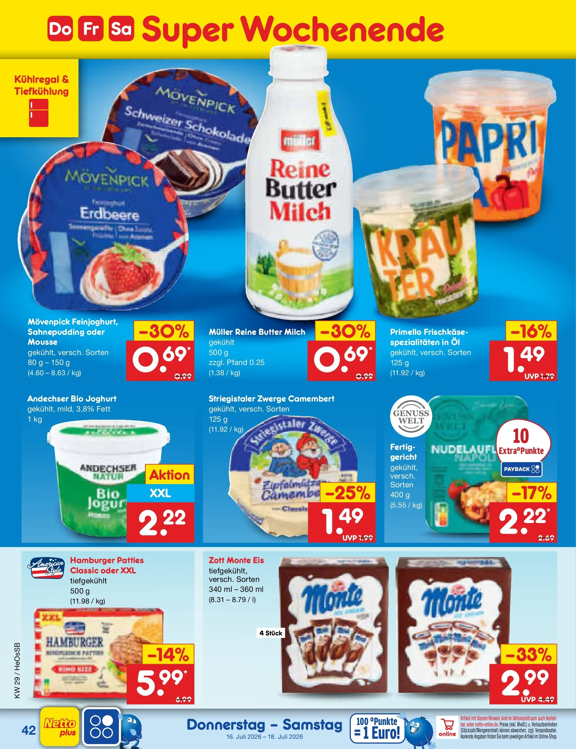Netto Marken-Discount Prospekt Rostock (ab 13.07.2026) ยป Angebote | Seite: 56 | Produkte: Butter, Schokolade, Eis, Frischkase Netto Marken-Discount Prospekt Rostock (ab 13.07.2026) ยป Angebote | Seite: 56 | Produkte: Butter, Schokolade, Eis, Frischkase