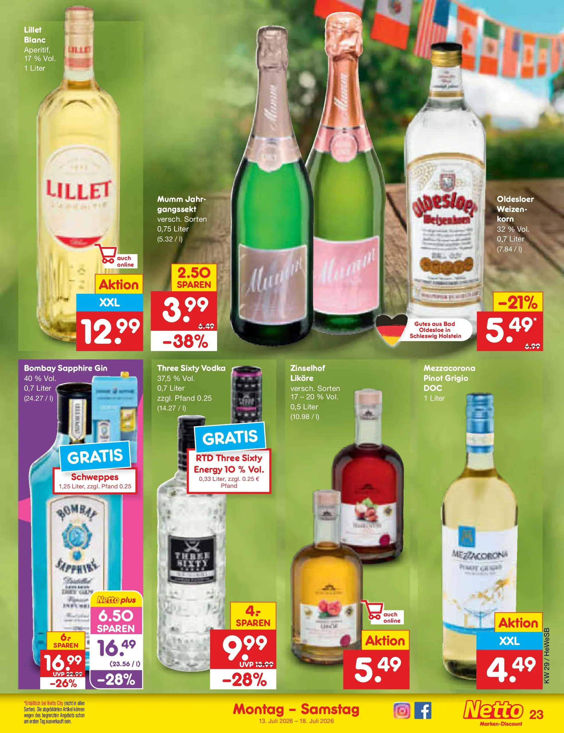 Netto Marken-Discount Prospekt Hamburg (ab 13.07.2026) ยป Angebote | Seite: 31 | Produkte: Bad, Schweppes, Lillet, Gin Netto Marken-Discount Prospekt Hamburg (ab 13.07.2026) ยป Angebote | Seite: 31 | Produkte: Bad, Schweppes, Lillet, Gin