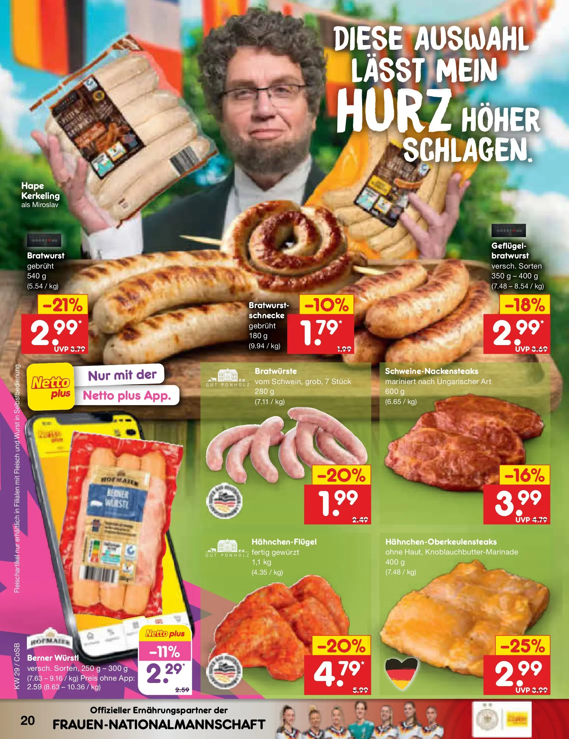 Netto Marken-Discount Prospekt Leipzig (ab 13.07.2026) » Angebote | Seite: 28 | Produkte: Würstl, Bratwurst, Wurst, Fleisch