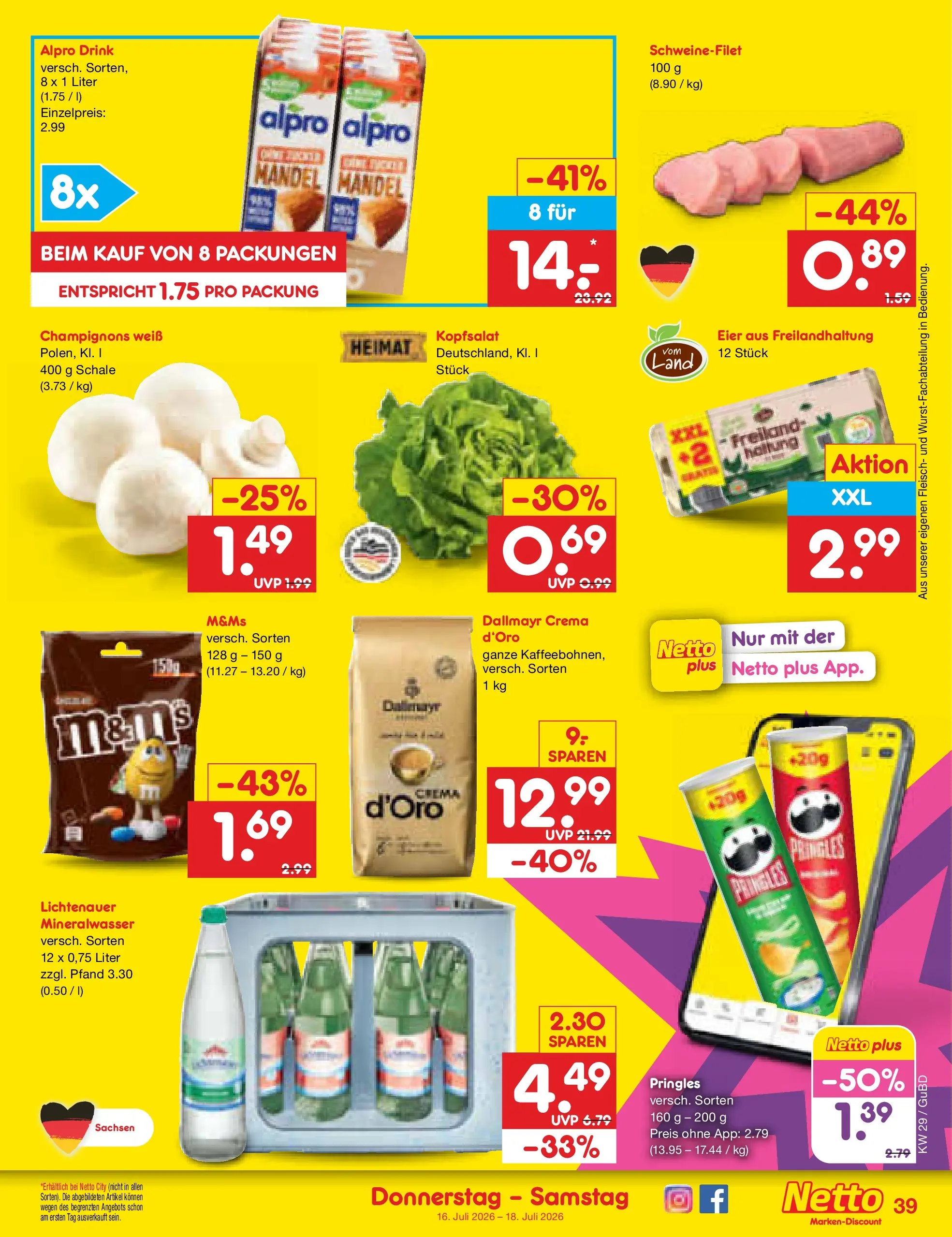 Netto Marken-Discount Prospekt Augustusburg (ab 13.07.2026) ยป Angebote | Seite: 55 | Produkte: Eier, Champignons, Dallmayr, Pringles Netto Marken-Discount Prospekt Augustusburg (ab 13.07.2026) ยป Angebote | Seite: 55 | Produkte: Eier, Champignons, Dallmayr, Pringles