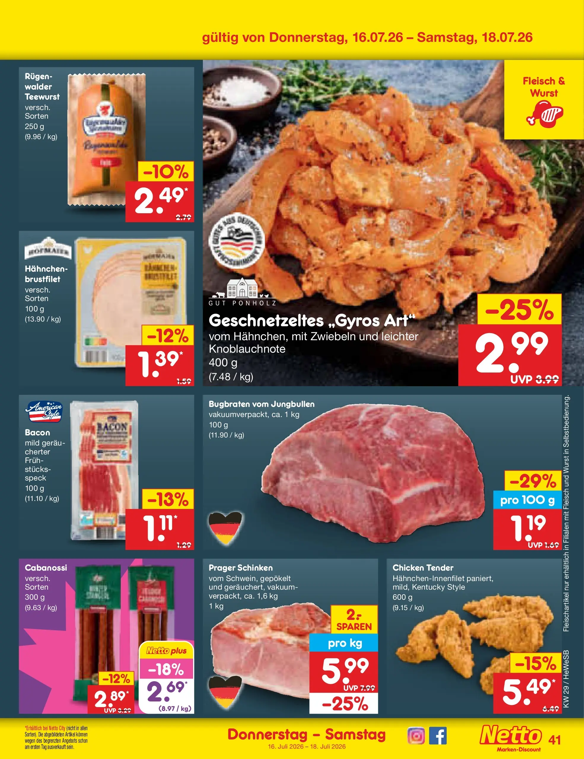 Netto Marken-Discount Prospekt Hamburg (ab 13.07.2026) ยป Angebote | Seite: 59 | Produkte: Hahnchen, Zwiebeln, Wurst, Schinken Netto Marken-Discount Prospekt Hamburg (ab 13.07.2026) ยป Angebote | Seite: 59 | Produkte: Hahnchen, Zwiebeln, Wurst, Schinken
