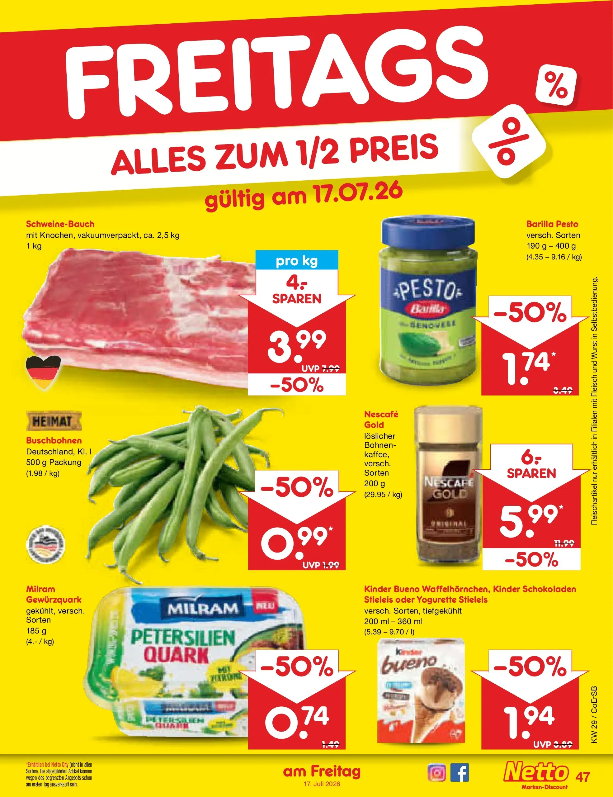 Netto Marken-Discount Prospekt Naumburg (ab 13.07.2026) ยป Angebote | Seite: 69 | Produkte: Nescafe, Yogurette, Barilla pesto, Fleisch Netto Marken-Discount Prospekt Naumburg (ab 13.07.2026) ยป Angebote | Seite: 69 | Produkte: Nescafe, Yogurette, Barilla pesto, Fleisch