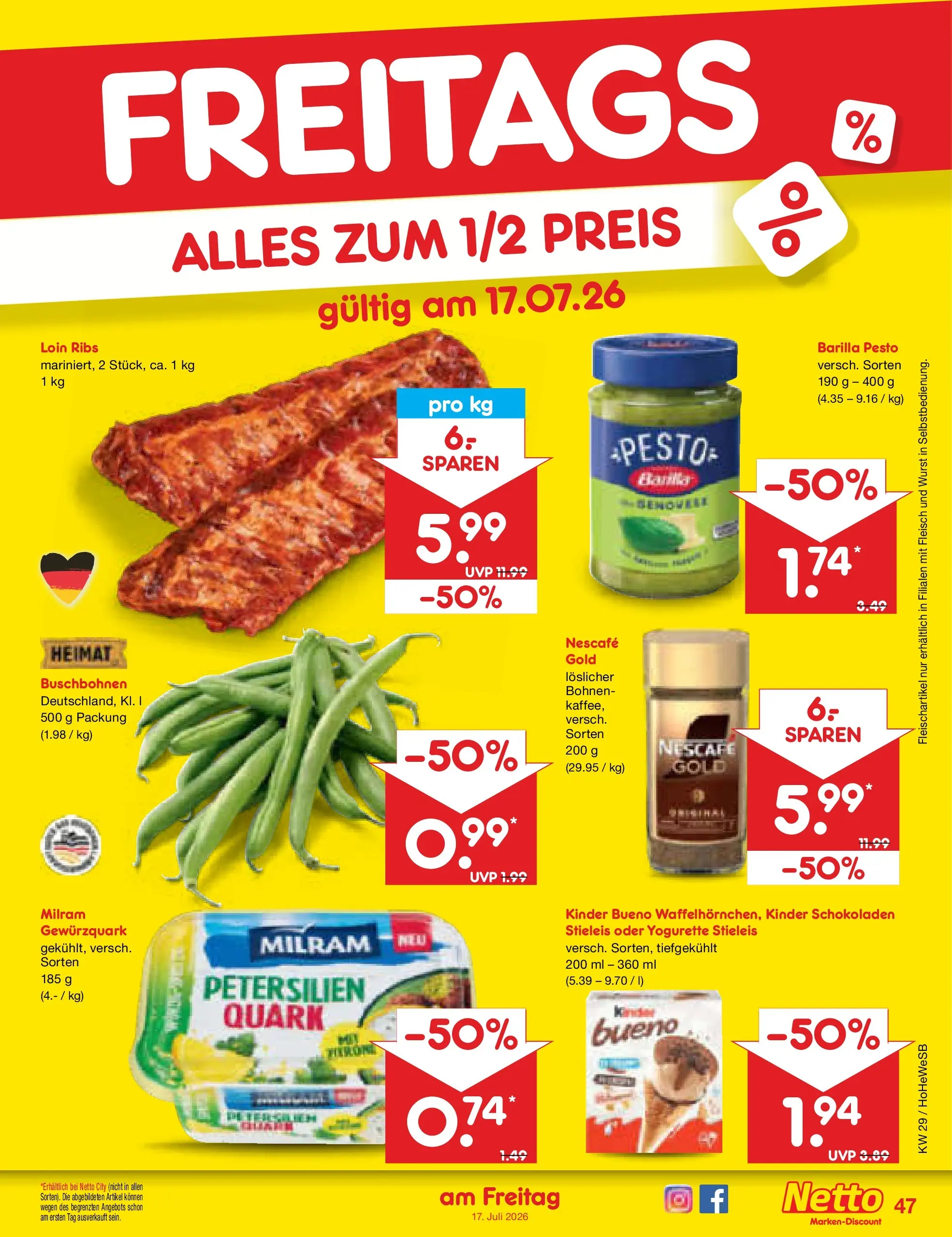 Netto Marken-Discount Prospekt Hannover (ab 13.07.2026) ยป Angebote | Seite: 69 | Produkte: Nescafe, Barilla pesto, Milram, Fleisch Netto Marken-Discount Prospekt Hannover (ab 13.07.2026) ยป Angebote | Seite: 69 | Produkte: Nescafe, Barilla pesto, Milram, Fleisch