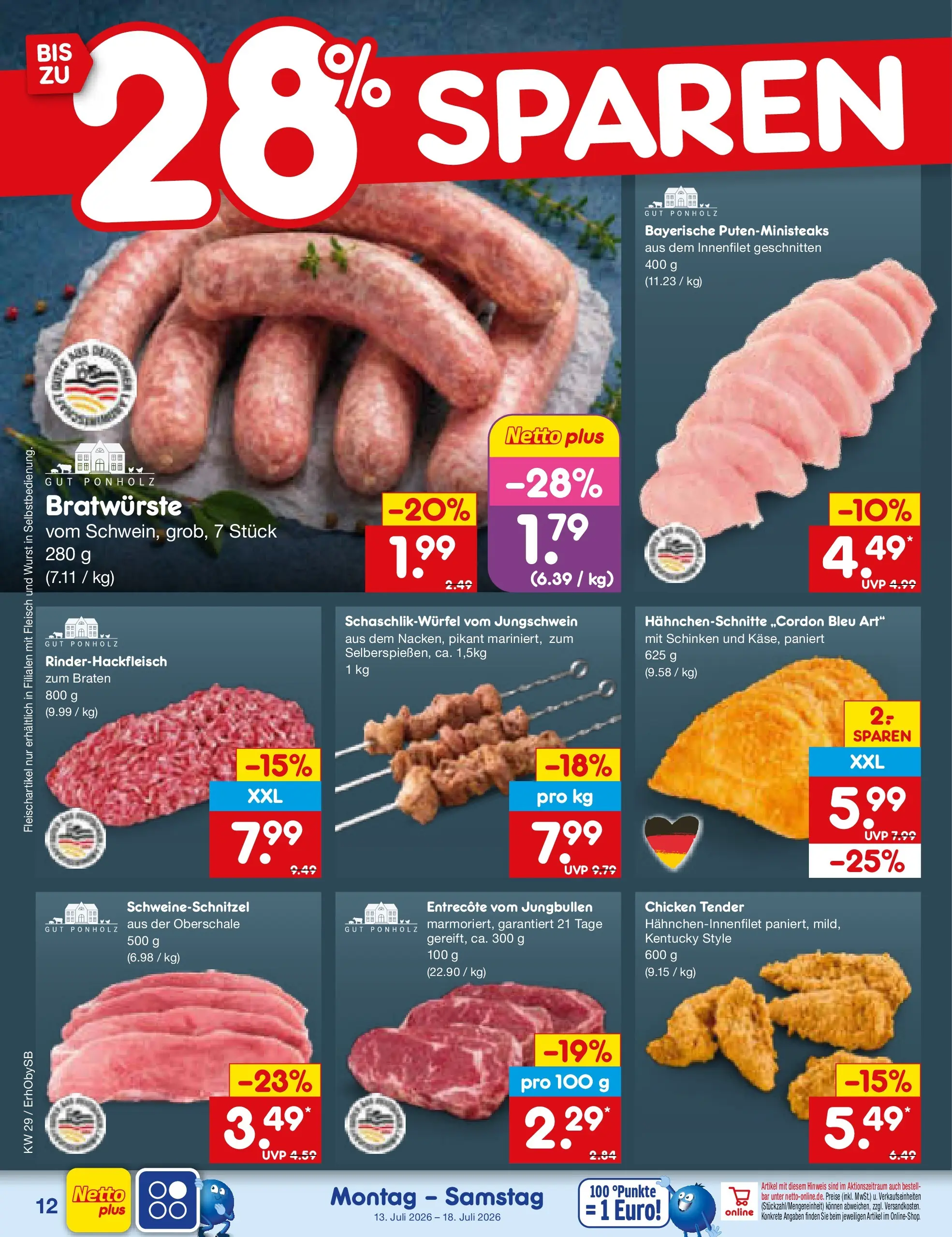 Netto Marken-Discount Prospekt München (ab 13.07.2026) » Angebote | Seite: 14 | Produkte: Entrecote, Wurst, Schinken, Fleisch Netto Marken-Discount Prospekt München (ab 13.07.2026) » Angebote | Seite: 14 | Produkte: Entrecote, Wurst, Schinken, Fleisch