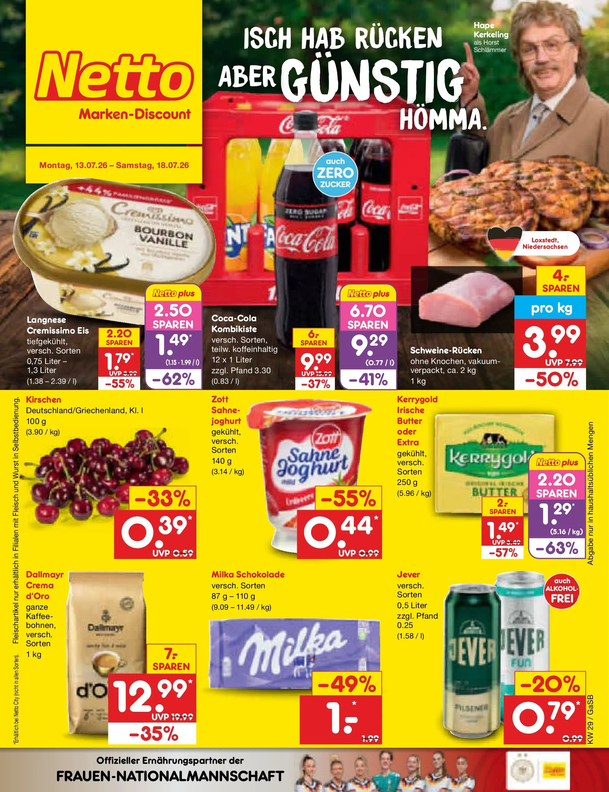 Netto Marken-Discount Prospekt Oldenburg (ab 13.07.2026) ยป Angebote | Seite: 1 | Produkte: Cremissimo, Kaffee, Jever, Eis Netto Marken-Discount Prospekt Oldenburg (ab 13.07.2026) ยป Angebote | Seite: 1 | Produkte: Cremissimo, Kaffee, Jever, Eis