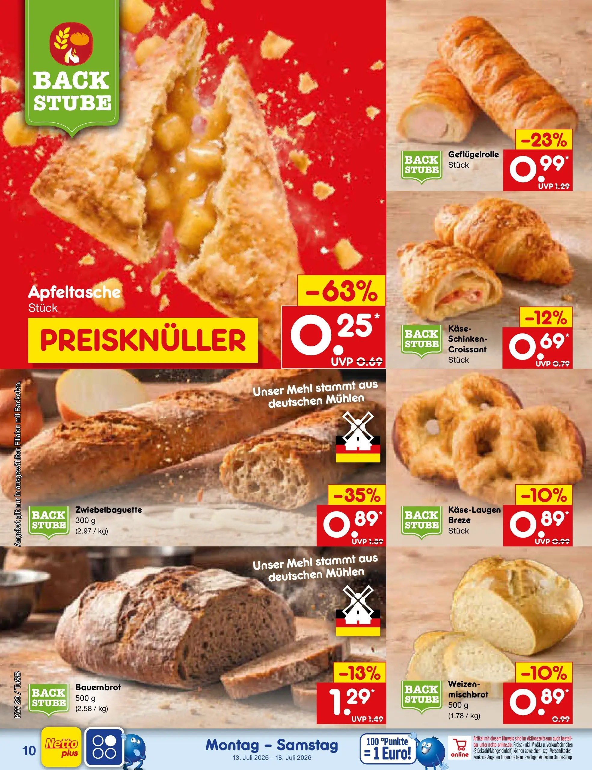 Netto Marken-Discount Prospekt Sindelfingen (ab 13.07.2026) ยป Angebote | Seite: 10 | Produkte: Mehl, Kรคse, Croissant, Schinken Netto Marken-Discount Prospekt Sindelfingen (ab 13.07.2026) ยป Angebote | Seite: 10 | Produkte: Mehl, Kรคse, Croissant, Schinken