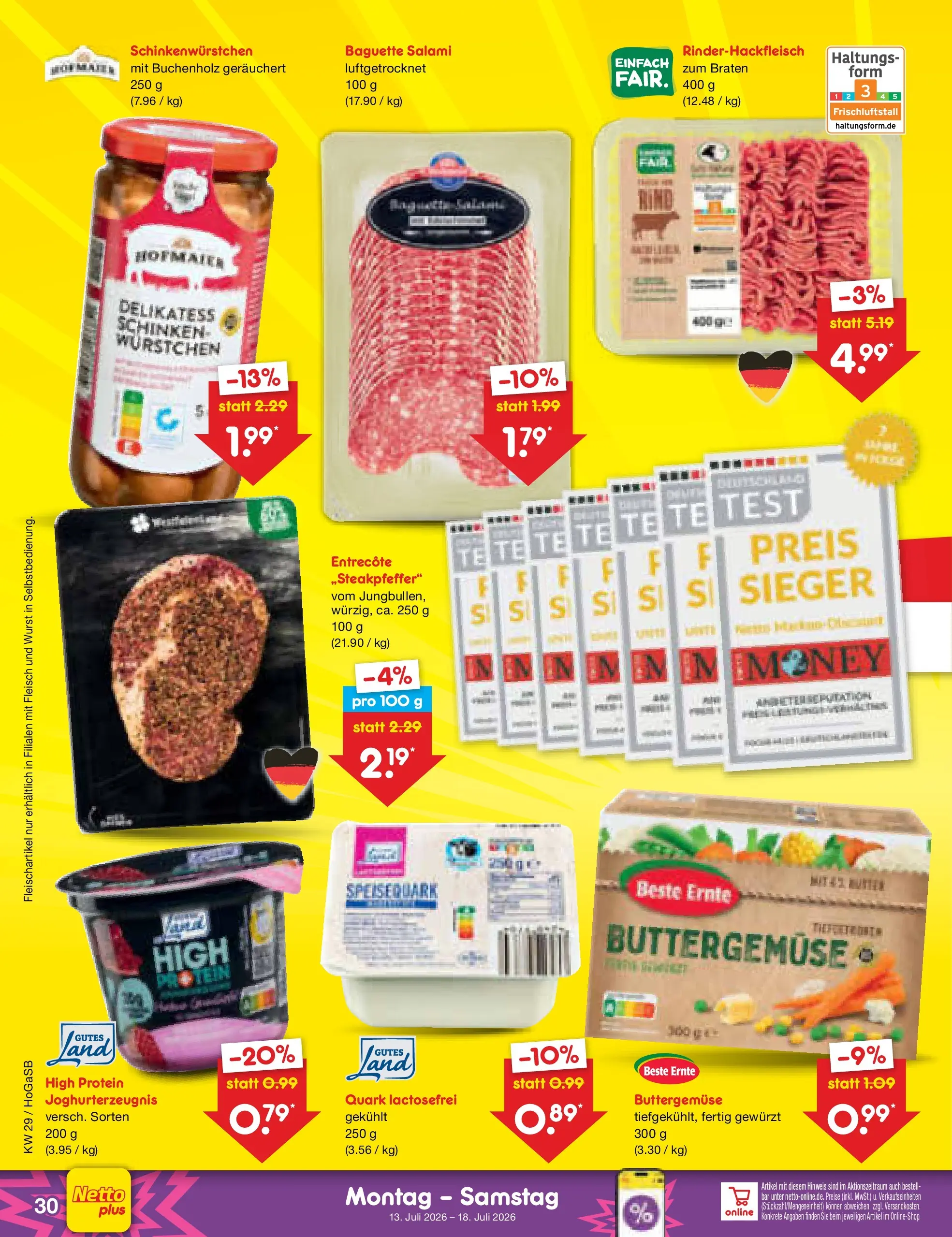 Netto Marken-Discount Prospekt Hannover (ab 13.07.2026) ยป Angebote | Seite: 40 | Produkte: Entrecote, Salami, Schinken, Speisequark Netto Marken-Discount Prospekt Hannover (ab 13.07.2026) ยป Angebote | Seite: 40 | Produkte: Entrecote, Salami, Schinken, Speisequark