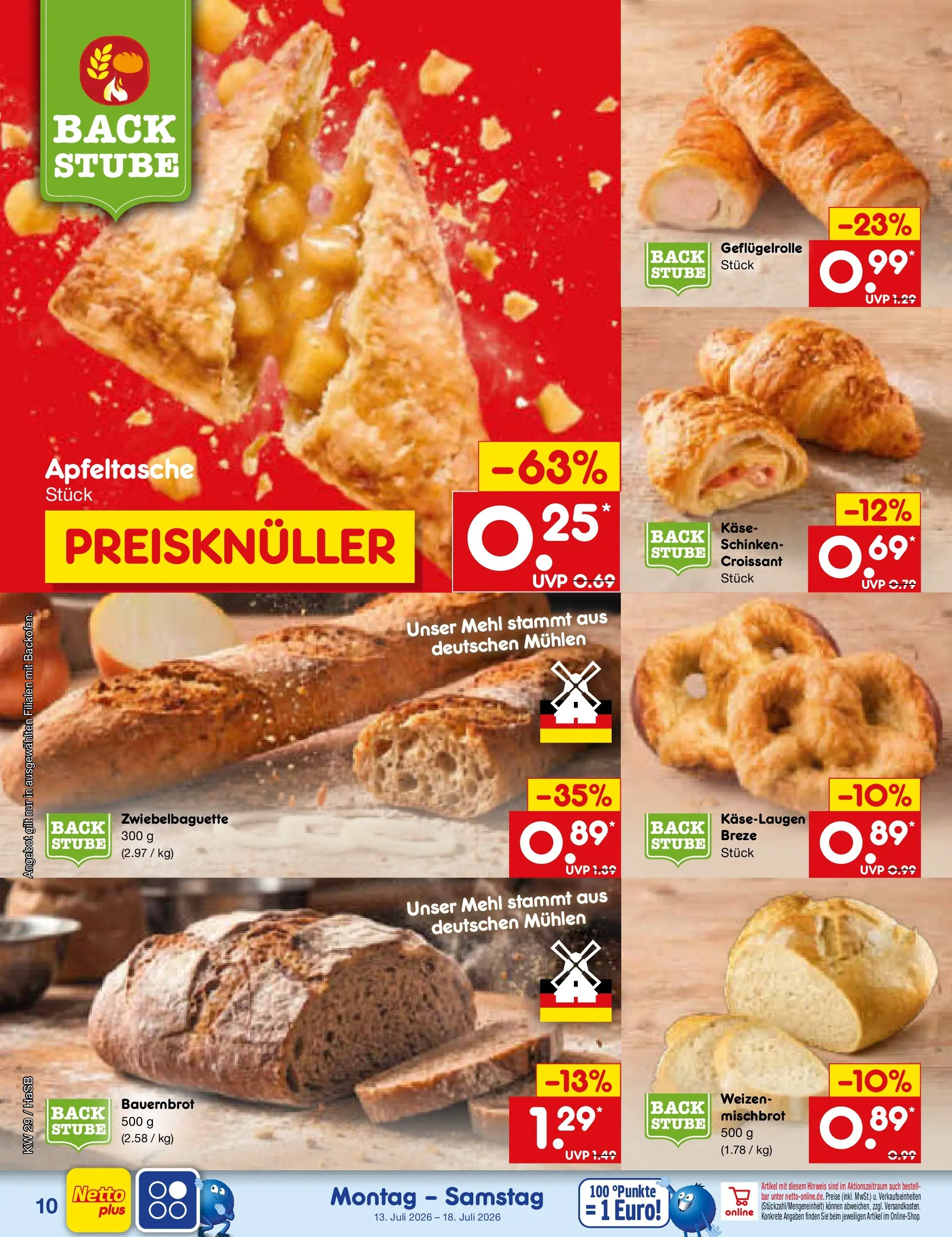 Netto Marken-Discount Prospekt Unna (ab 13.07.2026) ยป Angebote | Seite: 10 | Produkte: Mehl, Kรคse, Croissant, Schinken Netto Marken-Discount Prospekt Unna (ab 13.07.2026) ยป Angebote | Seite: 10 | Produkte: Mehl, Kรคse, Croissant, Schinken