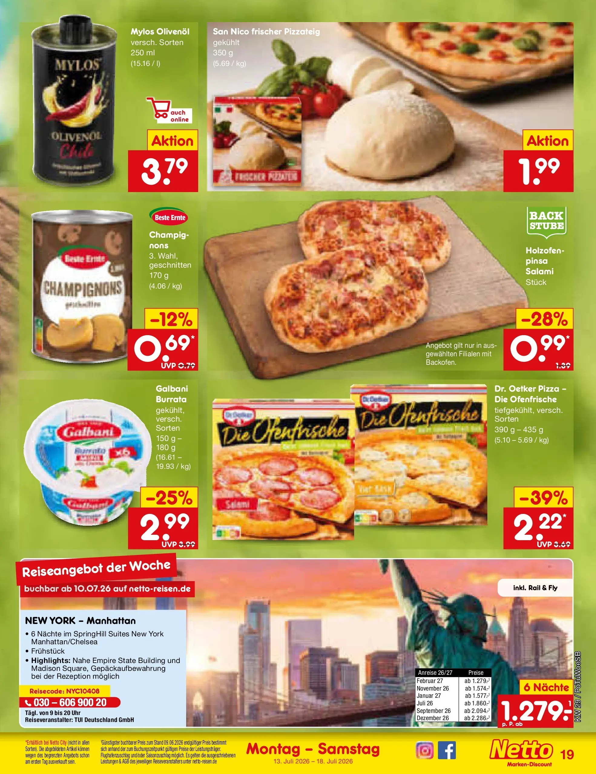 Netto Marken-Discount Prospekt Sindelfingen (ab 13.07.2026) ยป Angebote | Seite: 25 | Produkte: Ofenfrische, Champignons, Salami, Uhr Netto Marken-Discount Prospekt Sindelfingen (ab 13.07.2026) ยป Angebote | Seite: 25 | Produkte: Ofenfrische, Champignons, Salami, Uhr