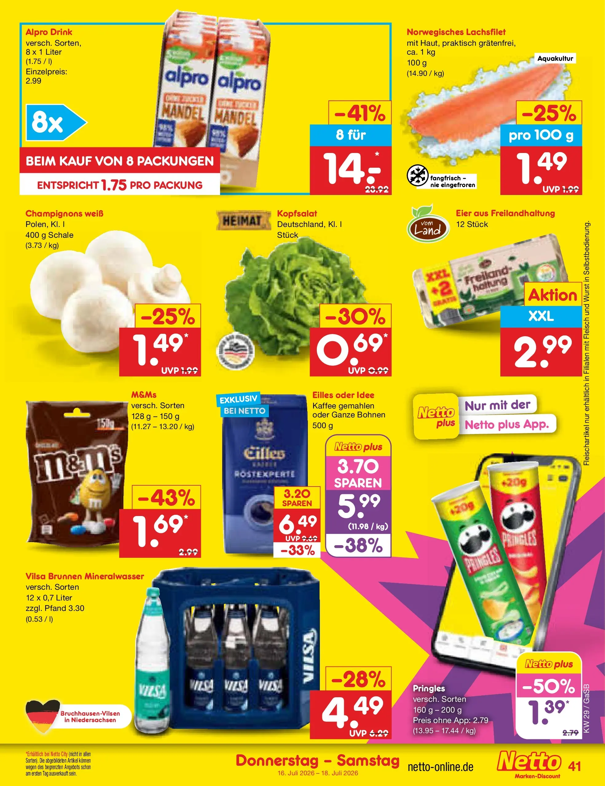 Netto Marken-Discount Prospekt Oldenburg (ab 13.07.2026) ยป Angebote | Seite: 59 | Produkte: Kaffee, Champignons, Alpro, Pringles Netto Marken-Discount Prospekt Oldenburg (ab 13.07.2026) ยป Angebote | Seite: 59 | Produkte: Kaffee, Champignons, Alpro, Pringles