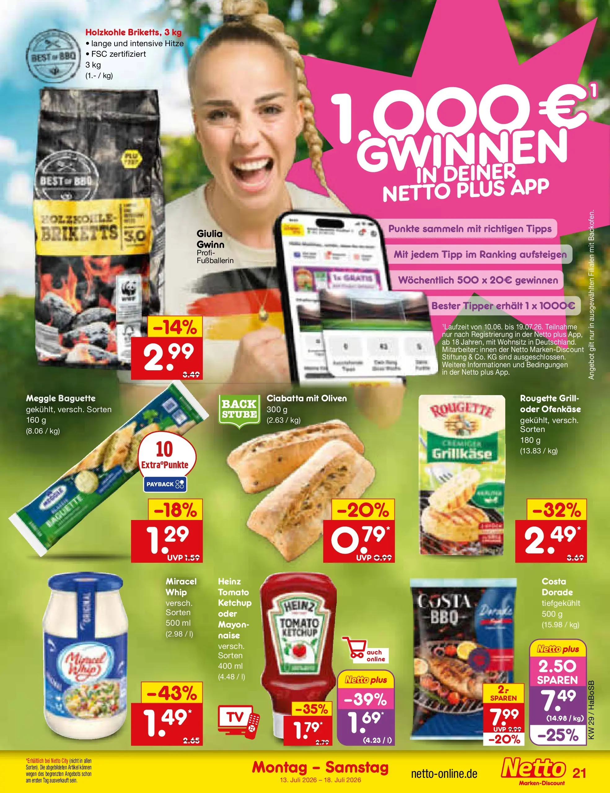 Netto Marken-Discount Prospekt Unna (ab 13.07.2026) ยป Angebote | Seite: 29 | Produkte: Dorade, Grill, Baguette, Ketchup Netto Marken-Discount Prospekt Unna (ab 13.07.2026) ยป Angebote | Seite: 29 | Produkte: Dorade, Grill, Baguette, Ketchup