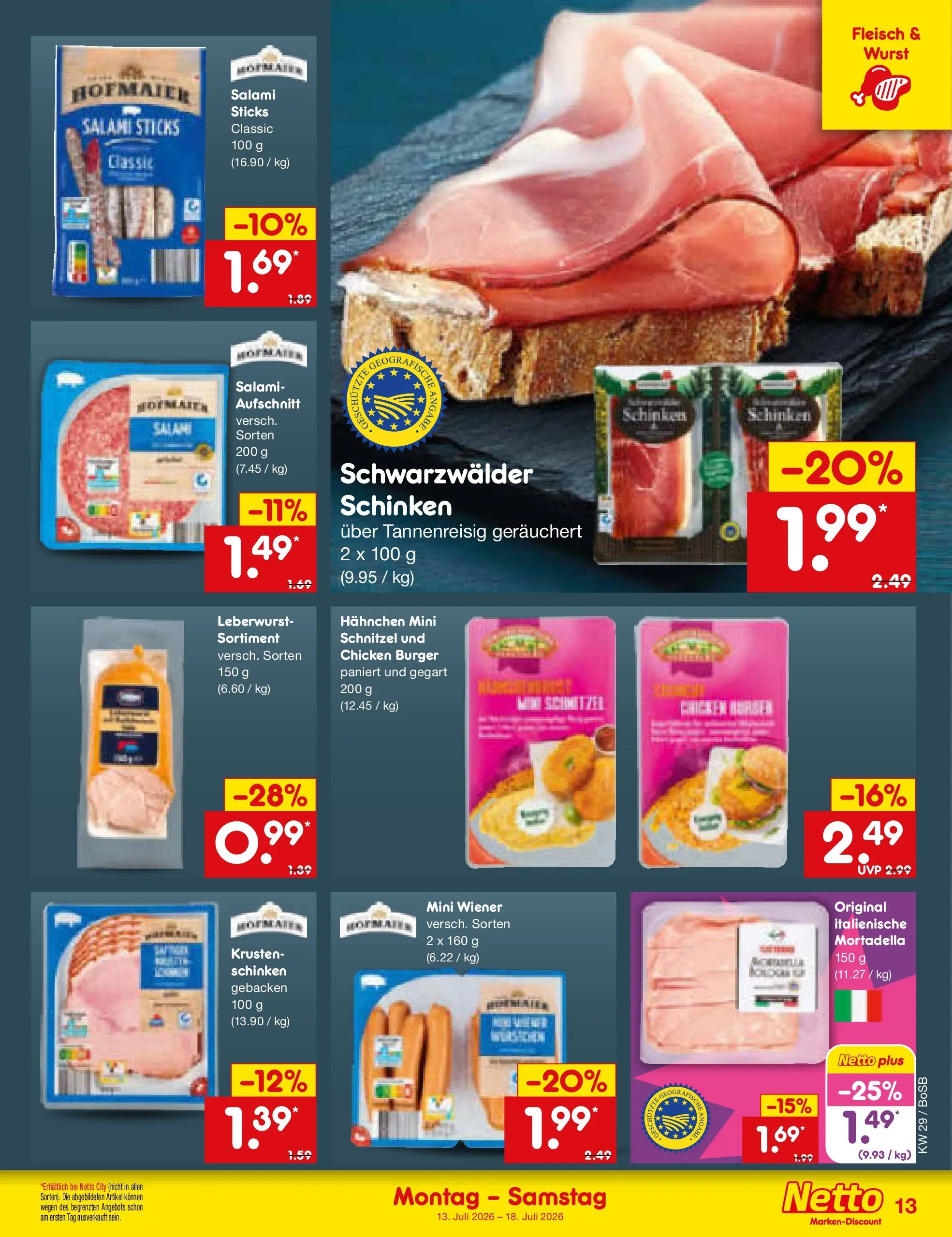 Netto Marken-Discount Prospekt Bochum (ab 13.07.2026) ยป Angebote | Seite: 15 | Produkte: Hahnchen, Wurst, Schinken, Fleisch Netto Marken-Discount Prospekt Bochum (ab 13.07.2026) ยป Angebote | Seite: 15 | Produkte: Hahnchen, Wurst, Schinken, Fleisch