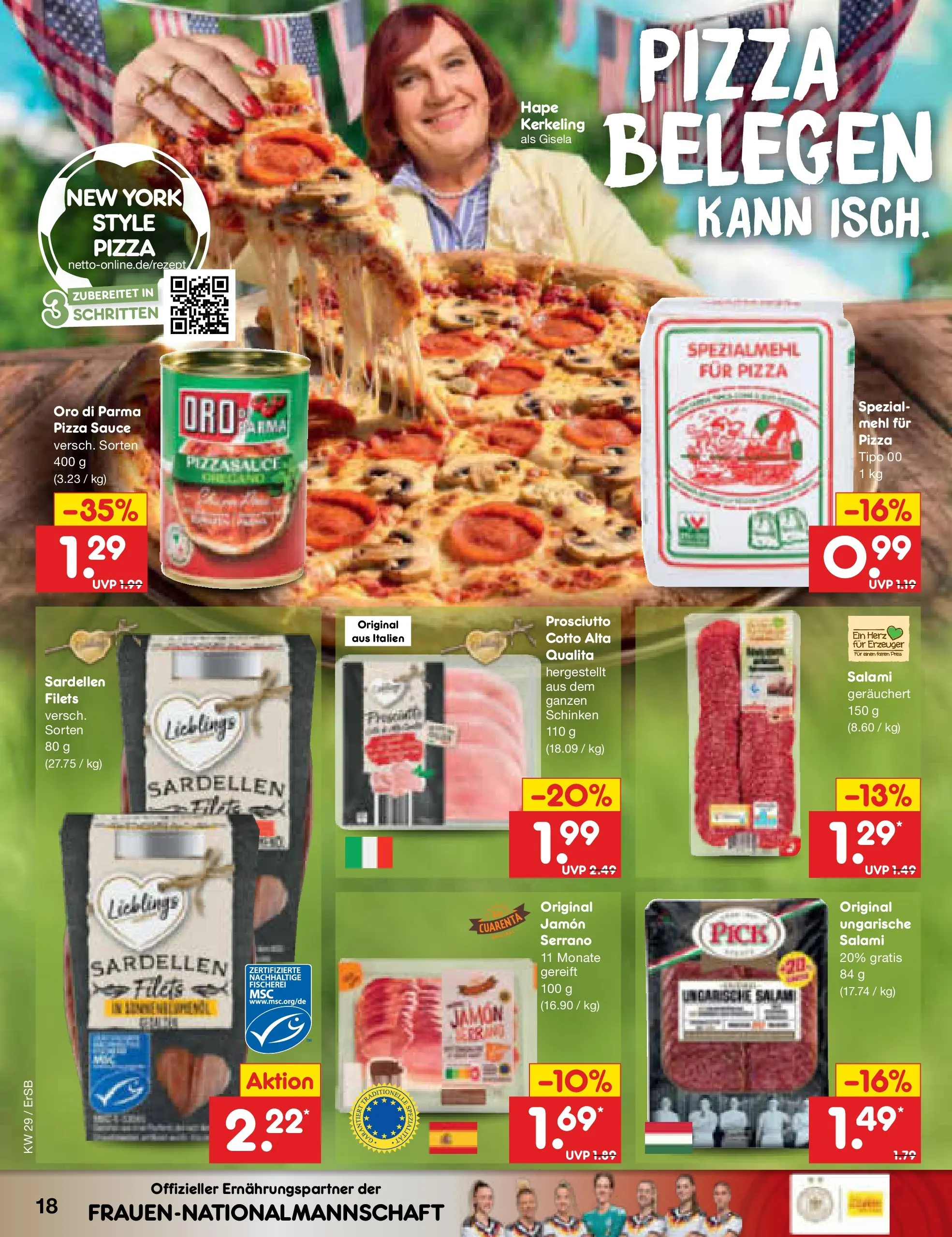 Netto Marken-Discount Prospekt Naumburg (ab 13.07.2026) ยป Angebote | Seite: 24 | Produkte: Mehl, Oro di parma, Salami, Pizza Netto Marken-Discount Prospekt Naumburg (ab 13.07.2026) ยป Angebote | Seite: 24 | Produkte: Mehl, Oro di parma, Salami, Pizza