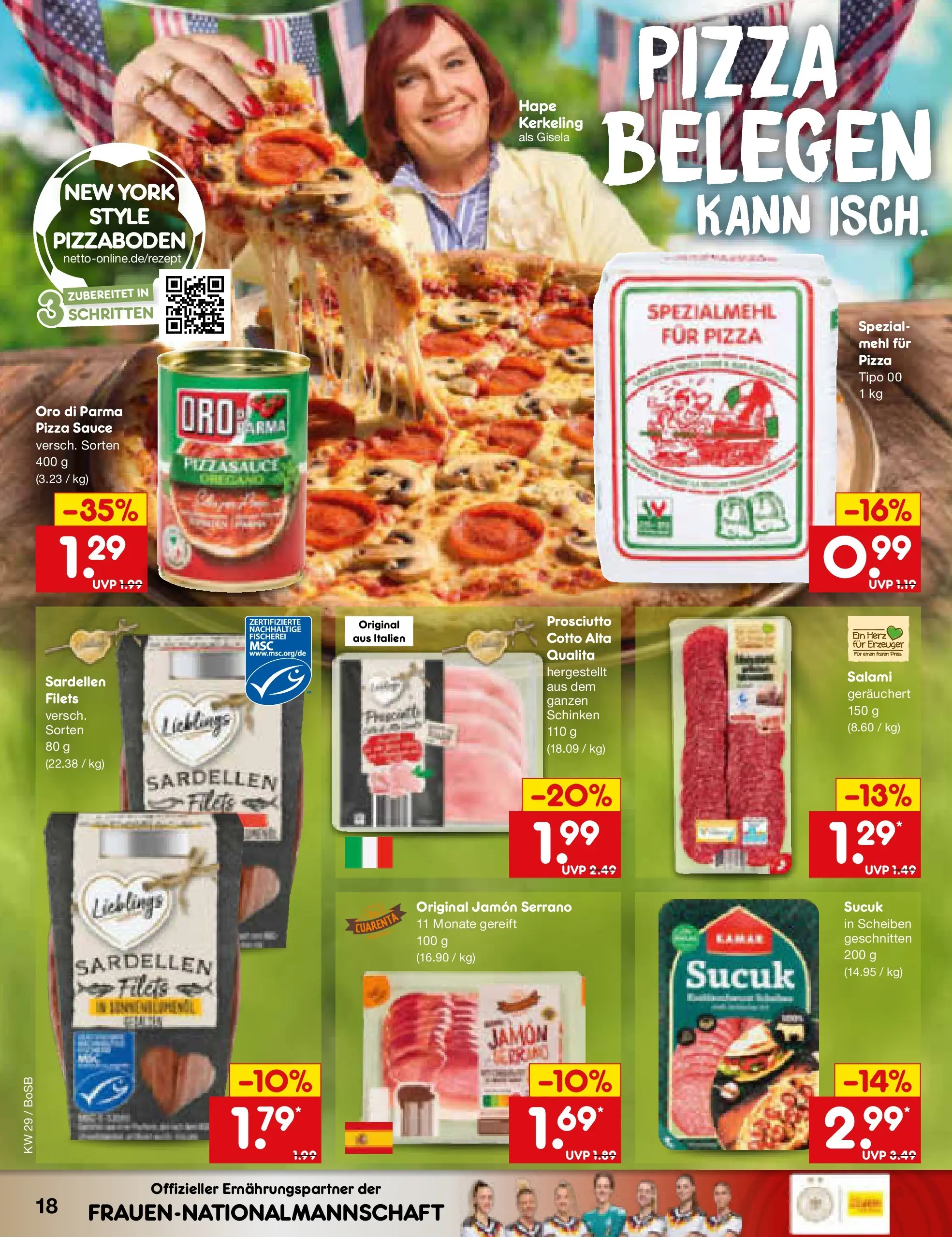 Netto Marken-Discount Prospekt Bochum (ab 13.07.2026) ยป Angebote | Seite: 24 | Produkte: Mehl, Oro di parma, Salami, Pizza Netto Marken-Discount Prospekt Bochum (ab 13.07.2026) ยป Angebote | Seite: 24 | Produkte: Mehl, Oro di parma, Salami, Pizza