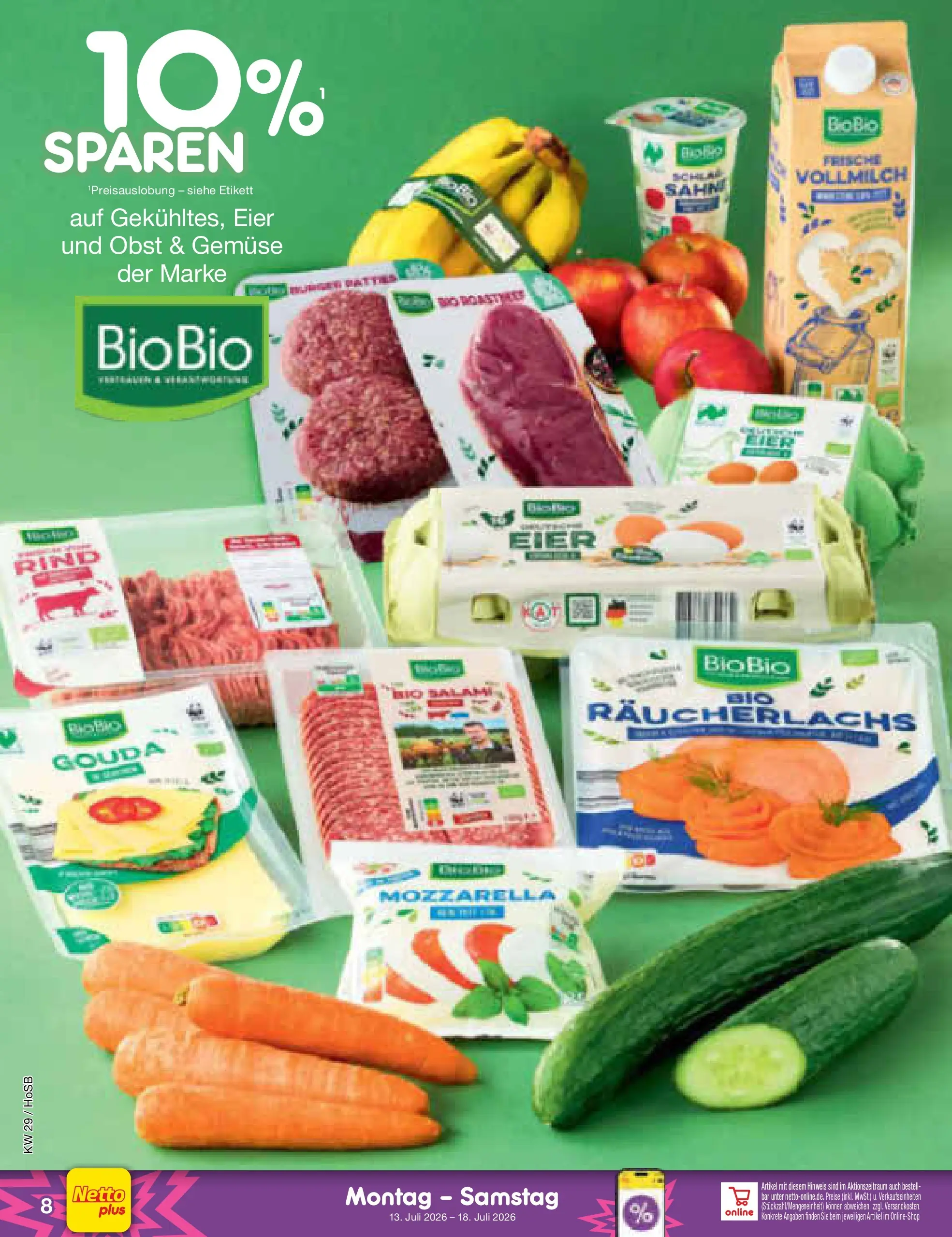 Netto Marken-Discount Prospekt Hannover (ab 13.07.2026) ยป Angebote | Seite: 8 | Produkte: Eier, Mozzarella, Gouda, Obst Netto Marken-Discount Prospekt Hannover (ab 13.07.2026) ยป Angebote | Seite: 8 | Produkte: Eier, Mozzarella, Gouda, Obst