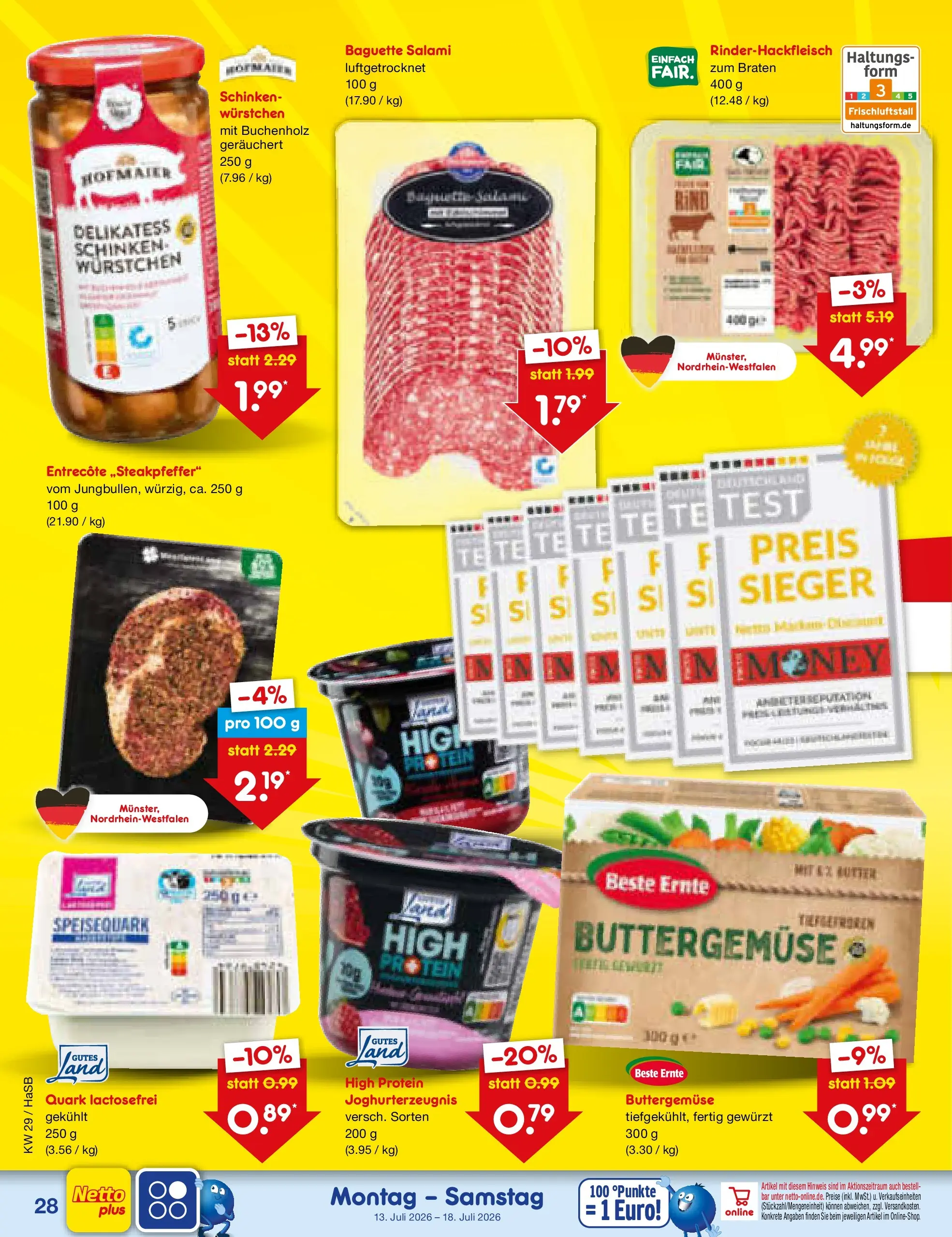 Netto Marken-Discount Prospekt Unna (ab 13.07.2026) ยป Angebote | Seite: 38 | Produkte: Quark, Baguette, Entrecote, Speisequark Netto Marken-Discount Prospekt Unna (ab 13.07.2026) ยป Angebote | Seite: 38 | Produkte: Quark, Baguette, Entrecote, Speisequark