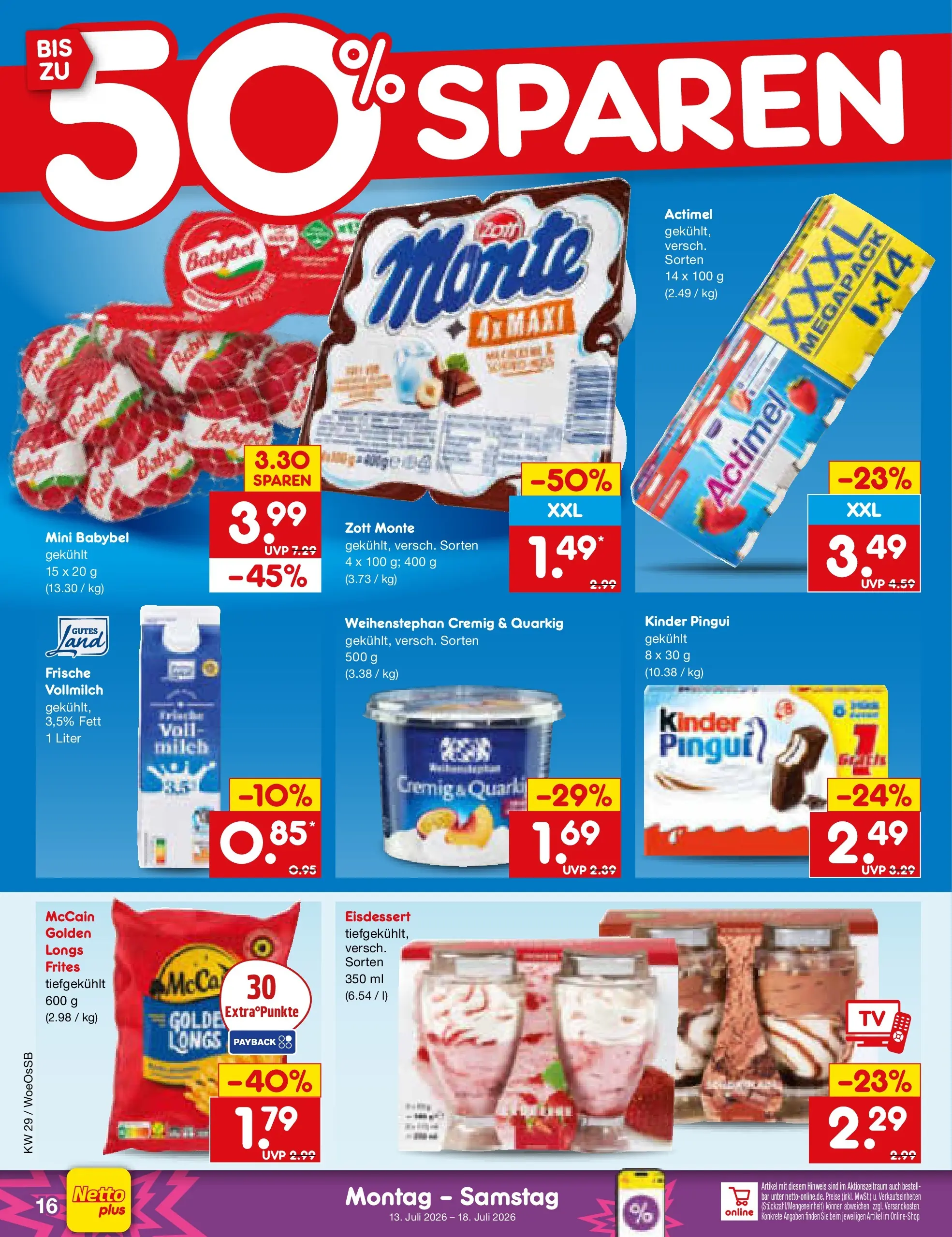 Netto Marken-Discount Prospekt Gemmingen (ab 13.07.2026) ยป Angebote | Seite: 20 | Produkte: Actimel, Milch, McCain, Babybel Netto Marken-Discount Prospekt Gemmingen (ab 13.07.2026) ยป Angebote | Seite: 20 | Produkte: Actimel, Milch, McCain, Babybel