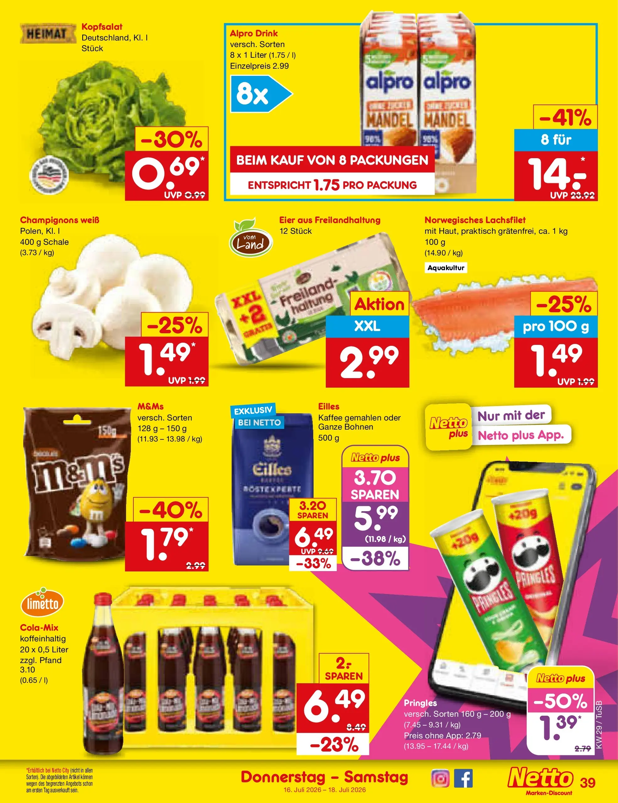 Netto Marken-Discount Prospekt Sindelfingen (ab 13.07.2026) ยป Angebote | Seite: 55 | Produkte: Eier, M&M's, Champignons, Alpro Netto Marken-Discount Prospekt Sindelfingen (ab 13.07.2026) ยป Angebote | Seite: 55 | Produkte: Eier, M&M's, Champignons, Alpro