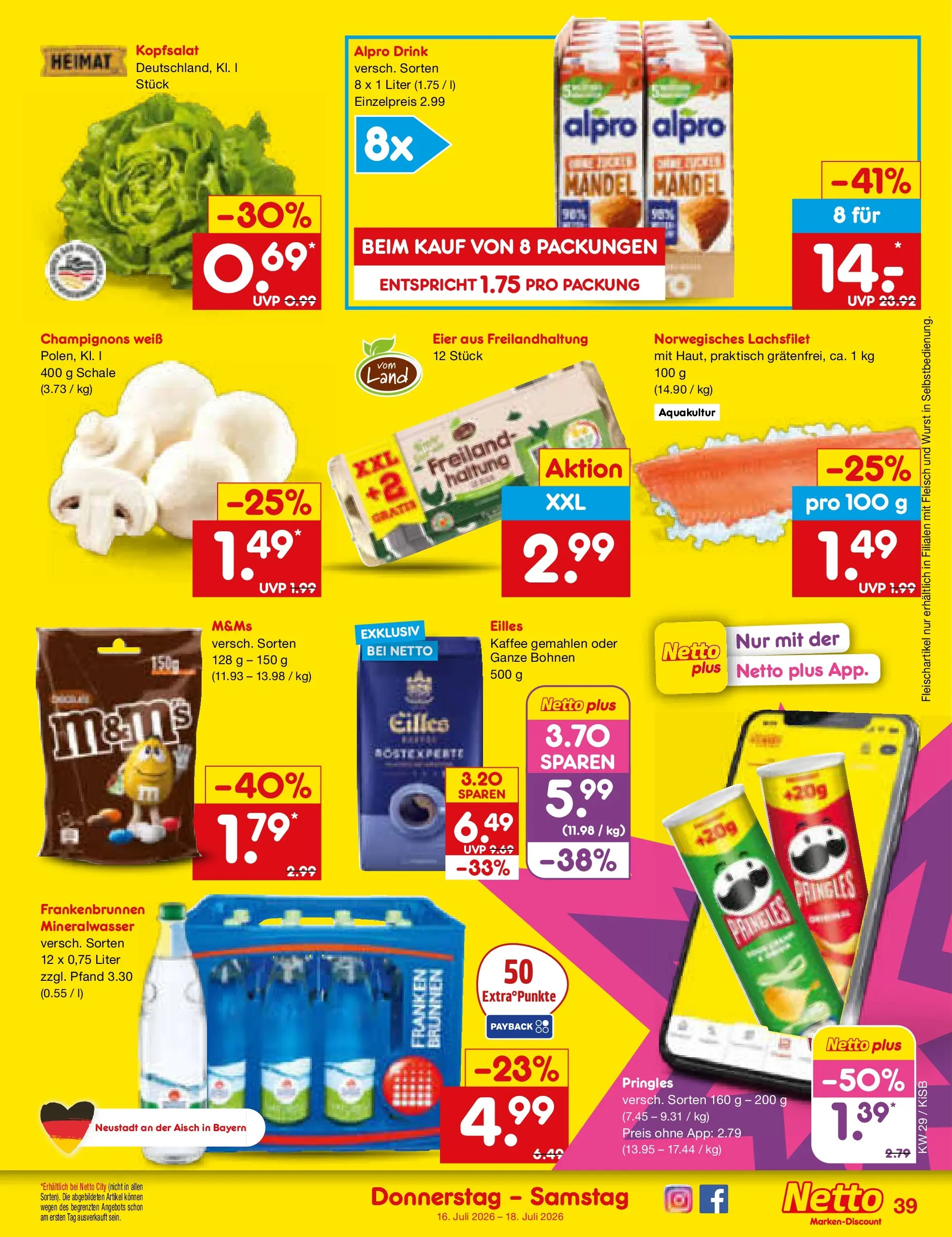 Netto Marken-Discount Prospekt Nürnberg (ab 13.07.2026) » Angebote | Seite: 55 | Produkte: Eier, Kaffee, Champignons, Wurst Netto Marken-Discount Prospekt Nürnberg (ab 13.07.2026) » Angebote | Seite: 55 | Produkte: Eier, Kaffee, Champignons, Wurst