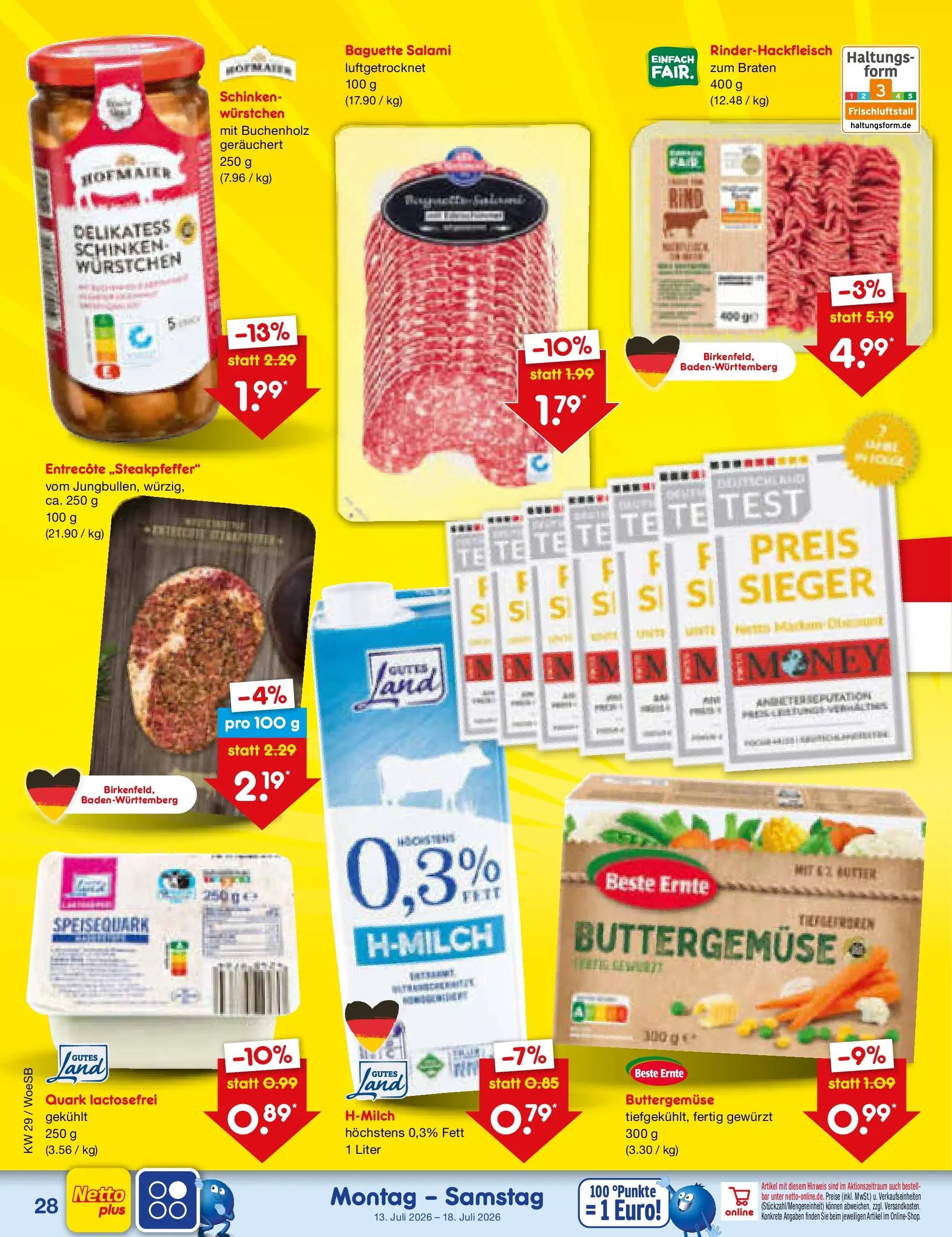 Netto Marken-Discount Prospekt Leonberg (ab 13.07.2026) ยป Angebote | Seite: 38 | Produkte: Baguette, Salami, Schinken, Speisequark Netto Marken-Discount Prospekt Leonberg (ab 13.07.2026) ยป Angebote | Seite: 38 | Produkte: Baguette, Salami, Schinken, Speisequark