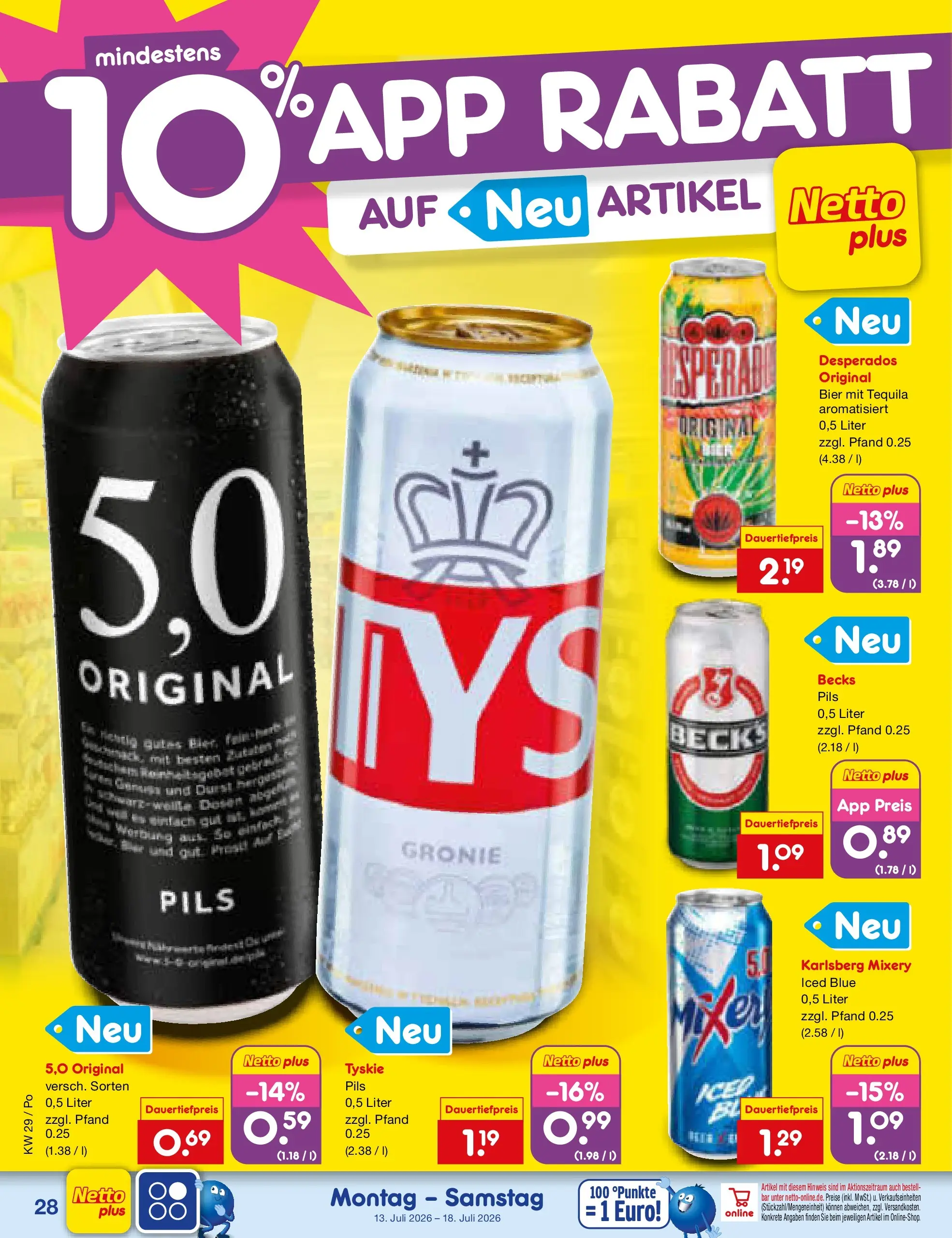 Netto Marken-Discount Prospekt Selb (ab 13.07.2026) ยป Angebote | Seite: 38 | Produkte: Tyskie, Bier, Tequila, Mixery Netto Marken-Discount Prospekt Selb (ab 13.07.2026) ยป Angebote | Seite: 38 | Produkte: Tyskie, Bier, Tequila, Mixery