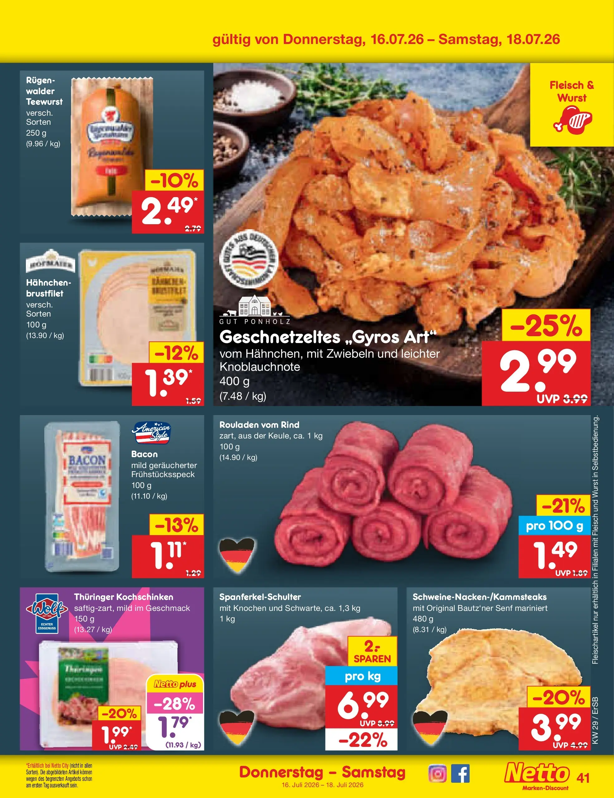 Netto Marken-Discount Prospekt Naumburg (ab 13.07.2026) ยป Angebote | Seite: 59 | Produkte: Hahnchen, Zwiebeln, Wurst, Fleisch Netto Marken-Discount Prospekt Naumburg (ab 13.07.2026) ยป Angebote | Seite: 59 | Produkte: Hahnchen, Zwiebeln, Wurst, Fleisch