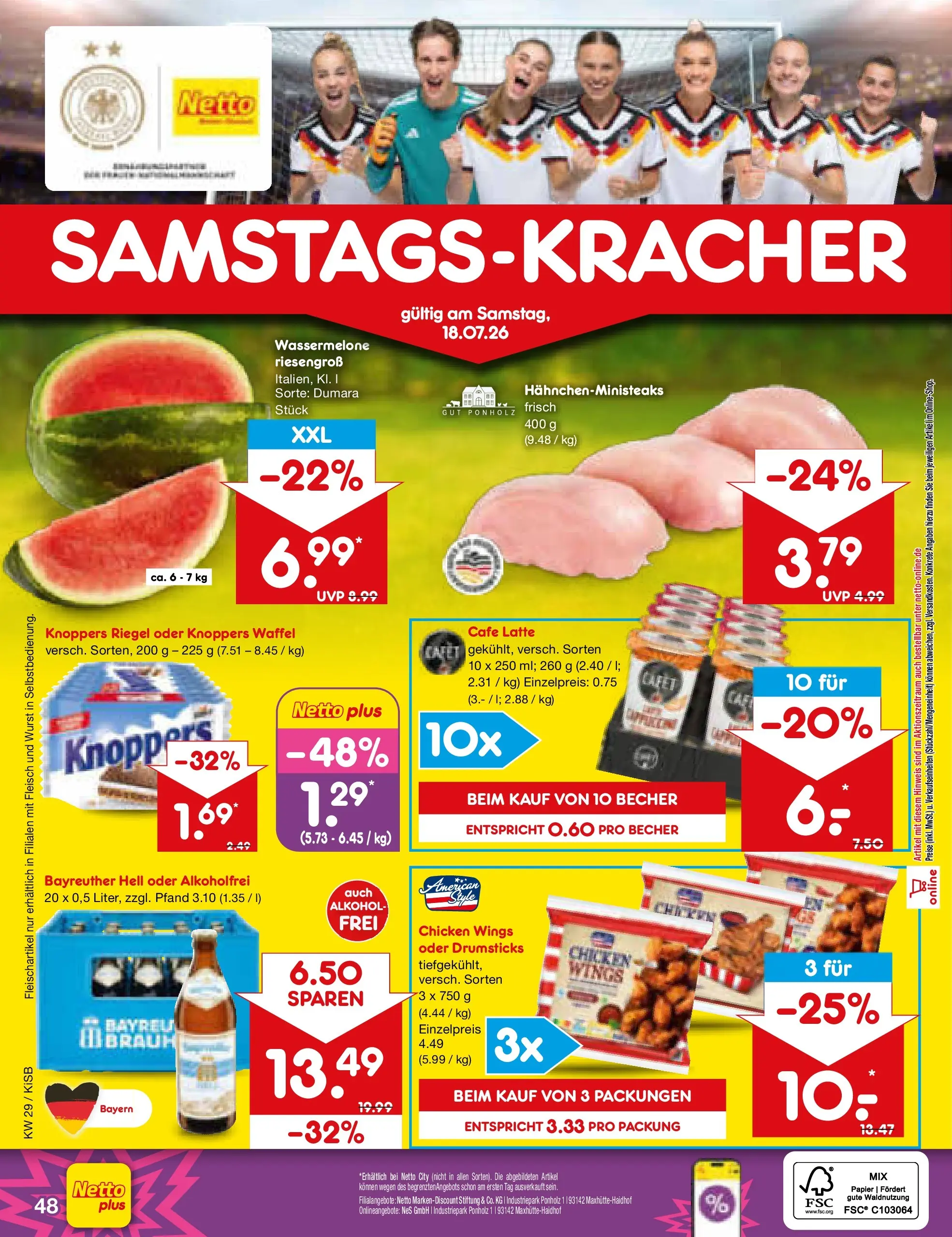 Netto Marken-Discount Prospekt Nürnberg (ab 13.07.2026) » Angebote | Seite: 70 | Produkte: Wurst, Knoppers, Wassermelone, Fleisch Netto Marken-Discount Prospekt Nürnberg (ab 13.07.2026) » Angebote | Seite: 70 | Produkte: Wurst, Knoppers, Wassermelone, Fleisch