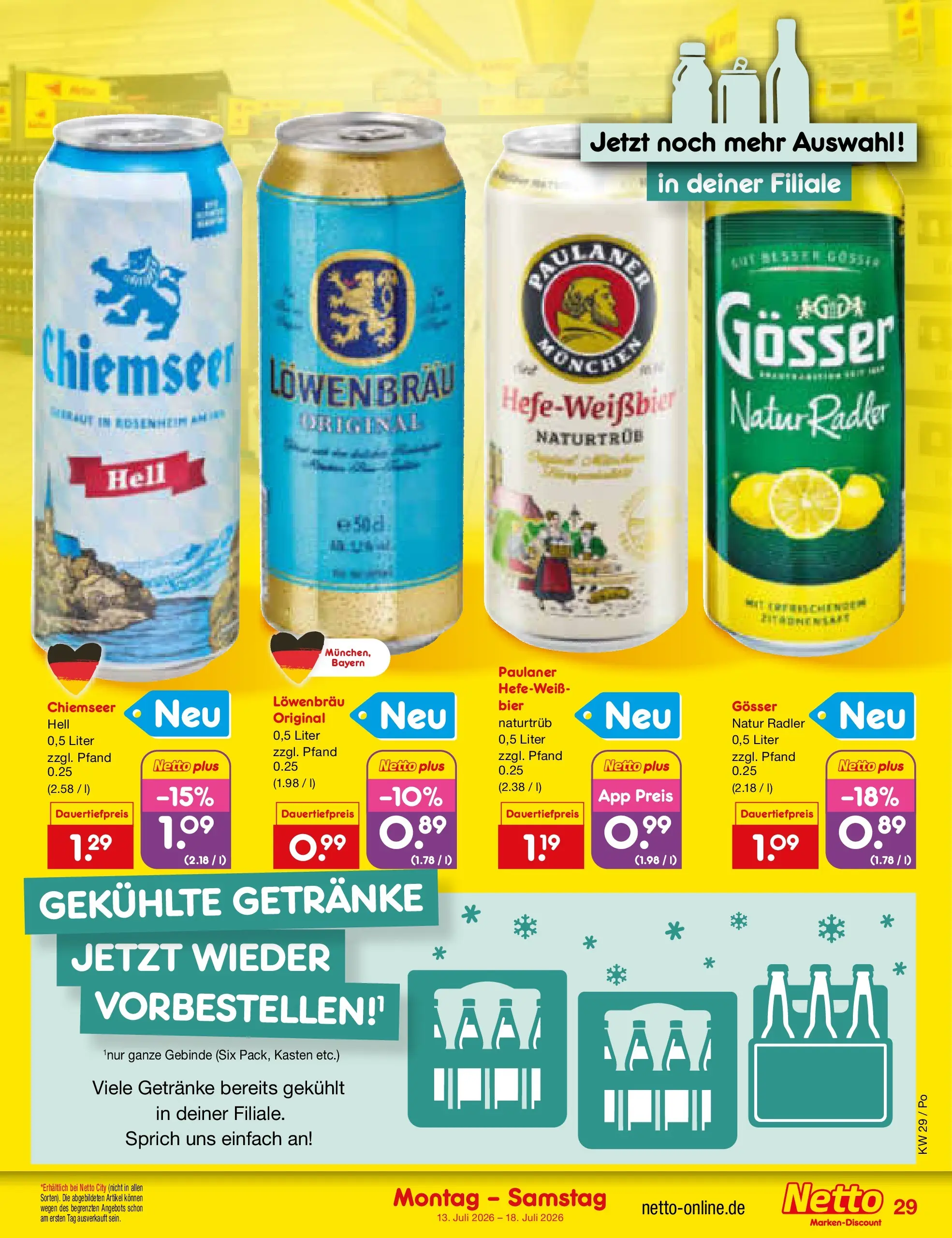 Netto Marken-Discount Prospekt Selb (ab 13.07.2026) ยป Angebote | Seite: 39 | Produkte: Bier, Radler, Paulaner Netto Marken-Discount Prospekt Selb (ab 13.07.2026) ยป Angebote | Seite: 39 | Produkte: Bier, Radler, Paulaner