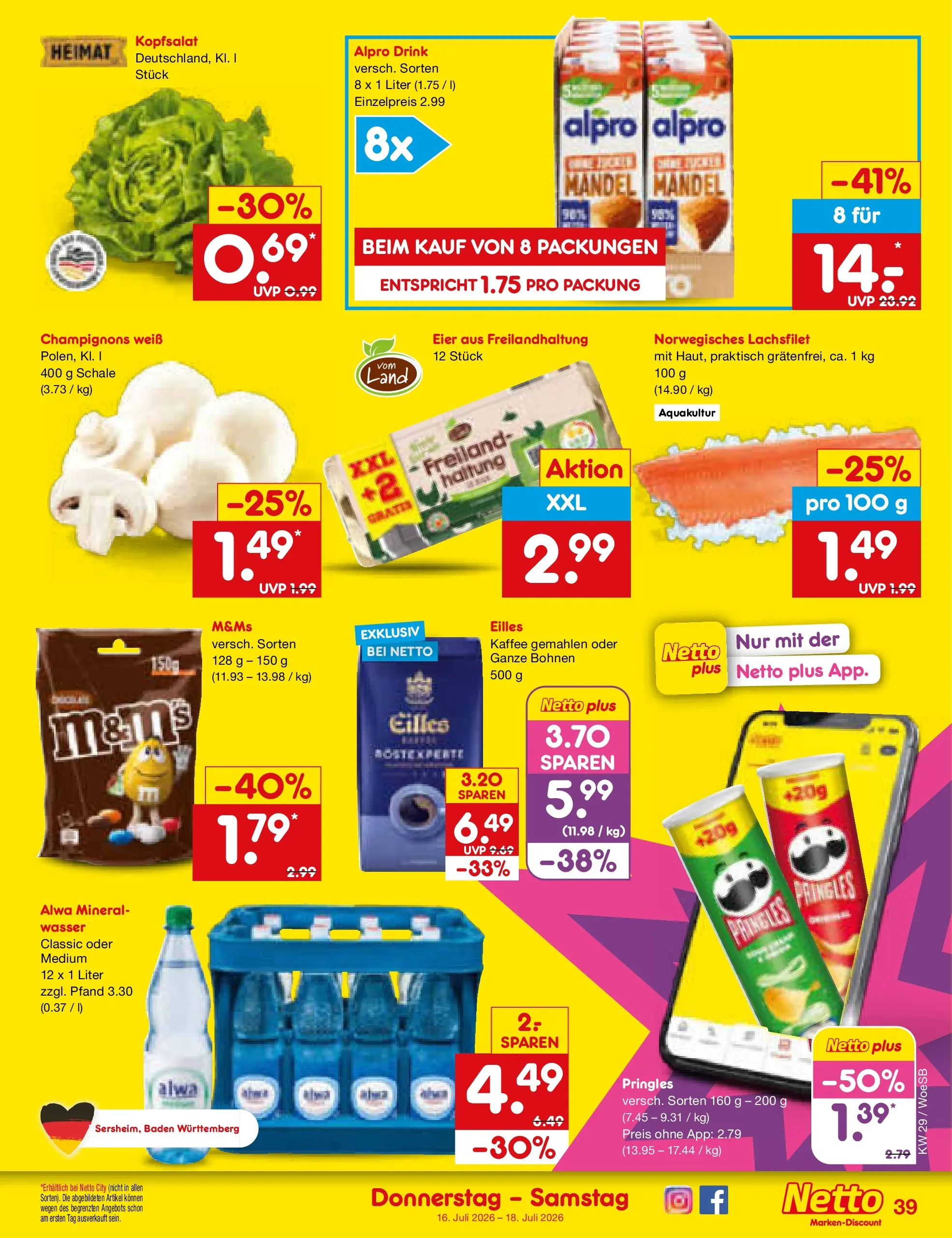 Netto Marken-Discount Prospekt Leonberg (ab 13.07.2026) ยป Angebote | Seite: 55 | Produkte: Kaffee, M&M's, Champignons, Alpro Netto Marken-Discount Prospekt Leonberg (ab 13.07.2026) ยป Angebote | Seite: 55 | Produkte: Kaffee, M&M's, Champignons, Alpro