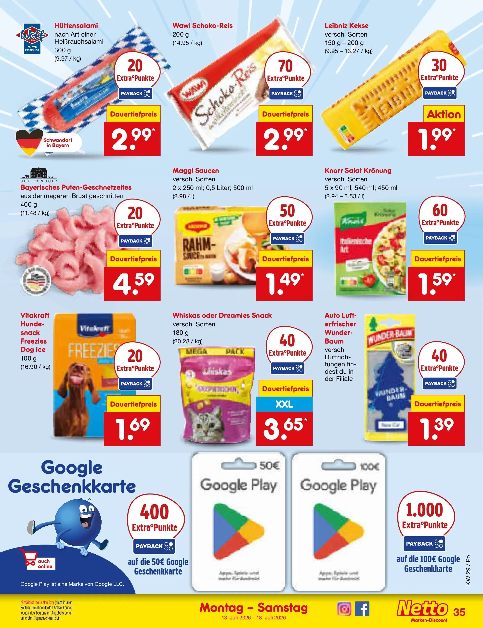 Netto Marken-Discount Prospekt Selb (ab 13.07.2026) ยป Angebote | Seite: 51 | Produkte: Knorr, Kekse, Salat, Whiskas Netto Marken-Discount Prospekt Selb (ab 13.07.2026) ยป Angebote | Seite: 51 | Produkte: Knorr, Kekse, Salat, Whiskas