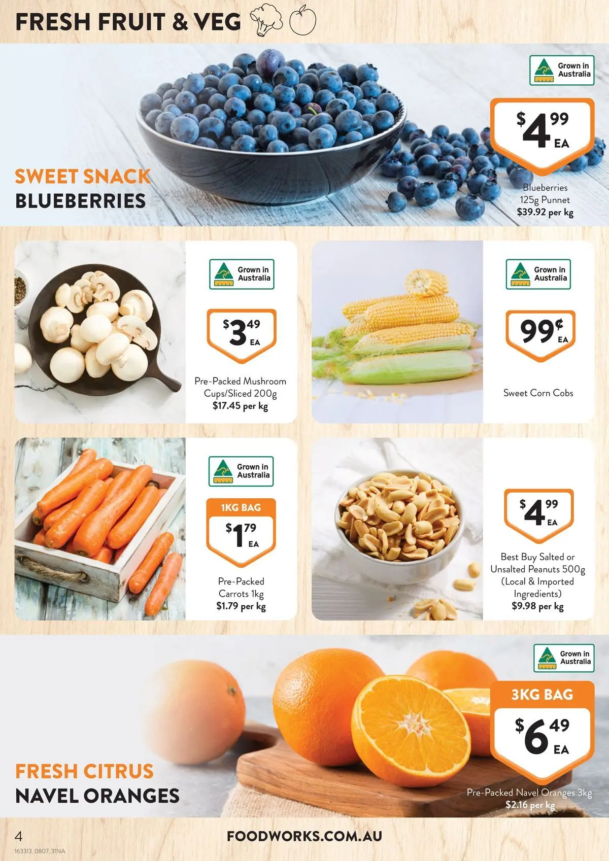 Deals - Supermarket - 07/07/2026 > weekly / monthly specials | Page: 4 | Products: Oranges, Carrots, Blueberries, Bag