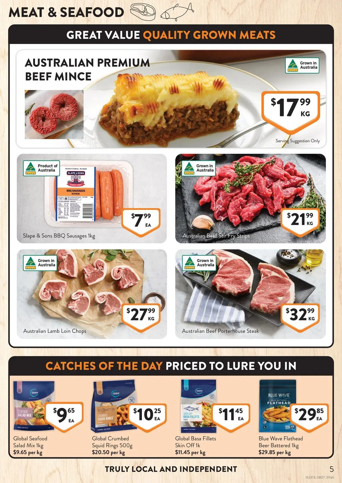 Deals - Supermarket - 07/07/2026 > weekly / monthly specials | Page: 5 | Products: Beef, Meat, Salad, Steak