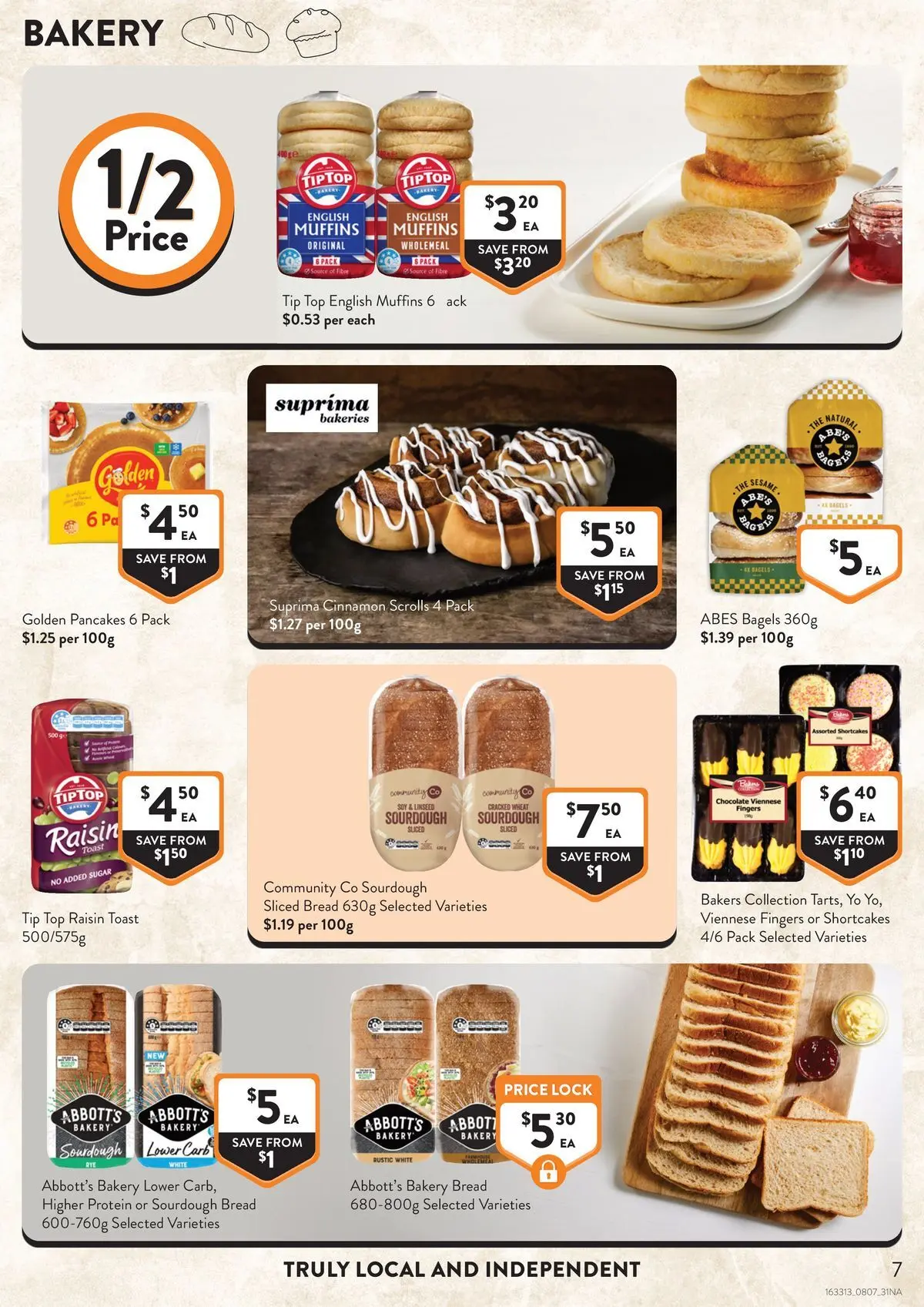 Deals - Supermarket - 07/07/2026 > weekly / monthly specials | Page: 7 | Products: Chocolate, Muffins, Sugar, Bakery