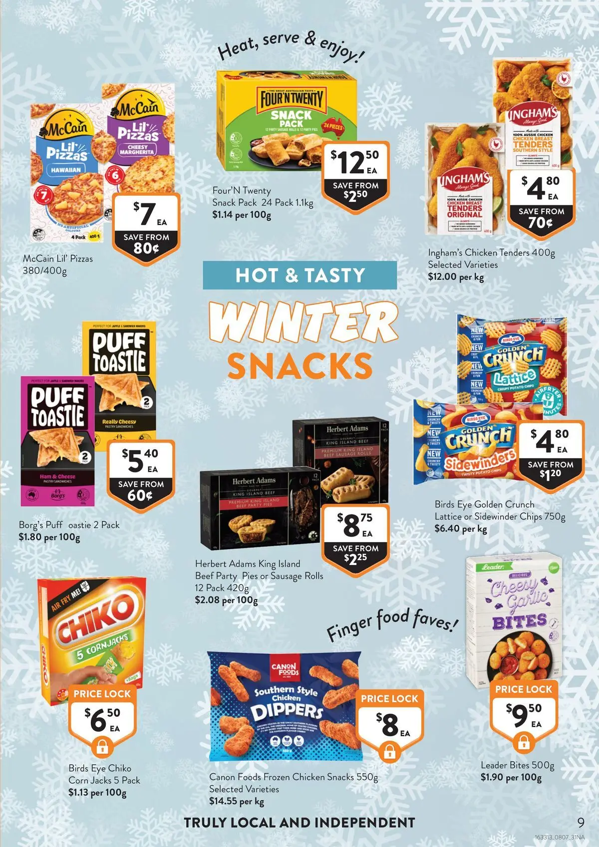 Deals - Supermarket - 07/07/2026 > weekly / monthly specials | Page: 9 | Products: Cheese, Beef, Sausage, Pies