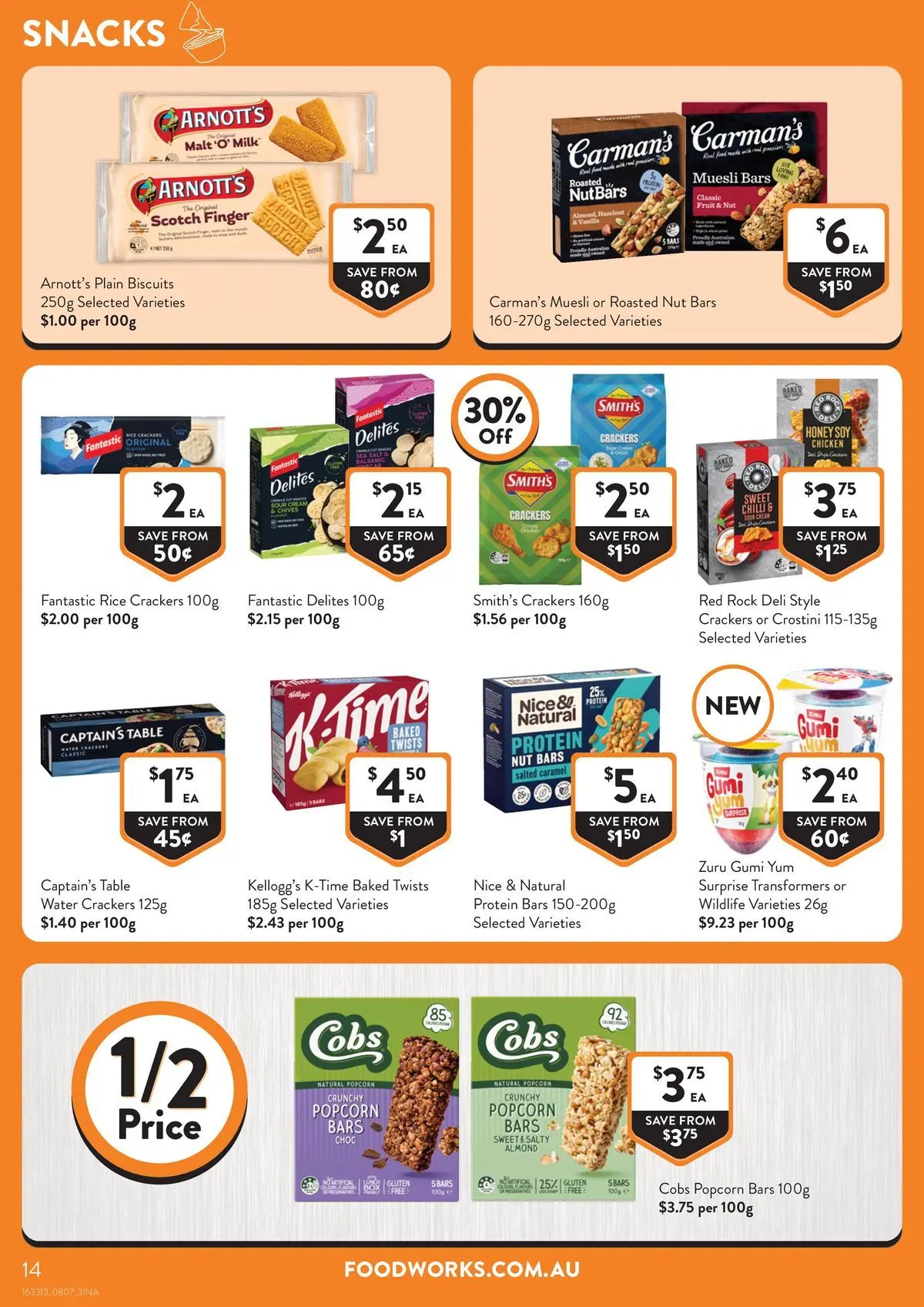 Deals - Supermarket - 07/07/2026 > weekly / monthly specials | Page: 14 | Products: Table, Milk, Chips, Scotch