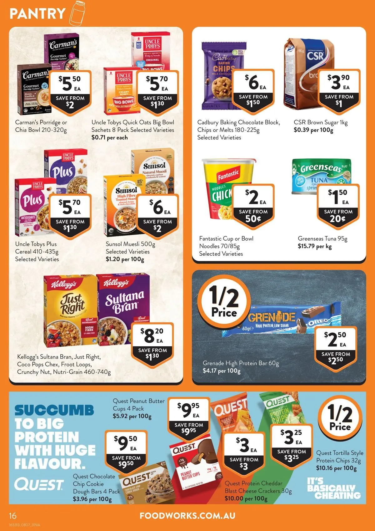 Deals - Supermarket - 07/07/2026 > weekly / monthly specials | Page: 16 | Products: Crackers, Butter, Noodles, Tuna