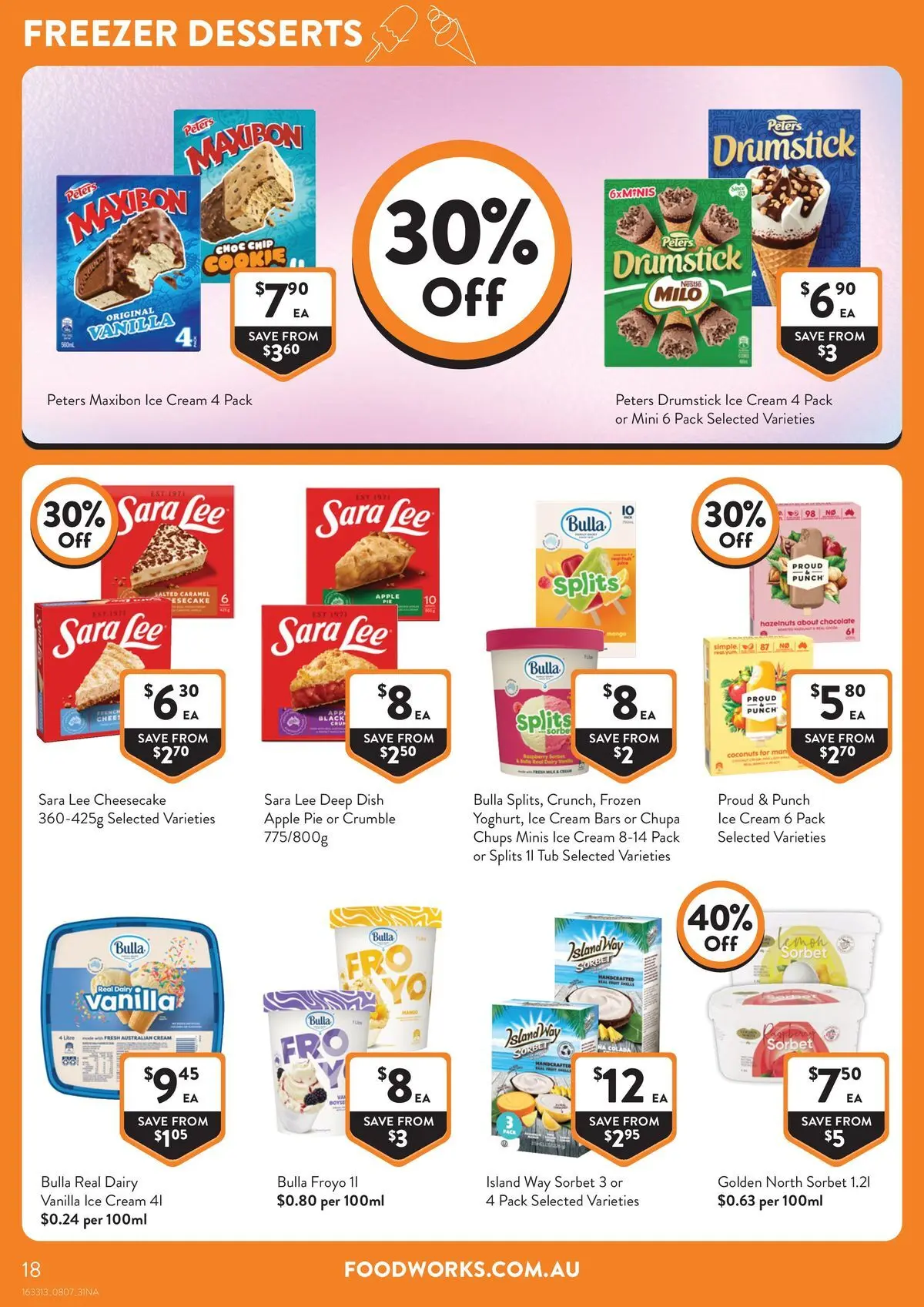 Deals - Supermarket - 07/07/2026 > weekly / monthly specials | Page: 18 | Products: Dairy, Chocolate, Cream, Freezer