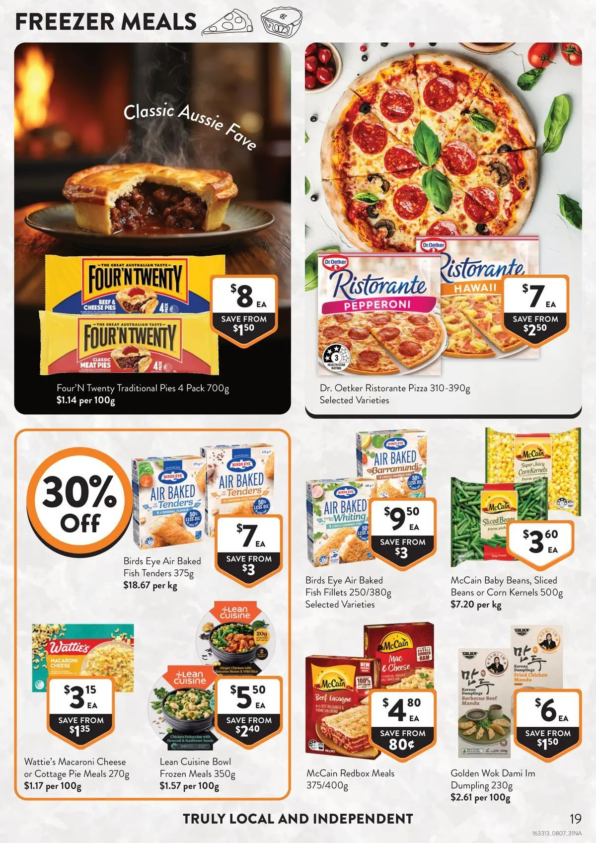Deals - Supermarket - 07/07/2026 > weekly / monthly specials | Page: 19 | Products: Cheese, Pizza, Beef, Freezer