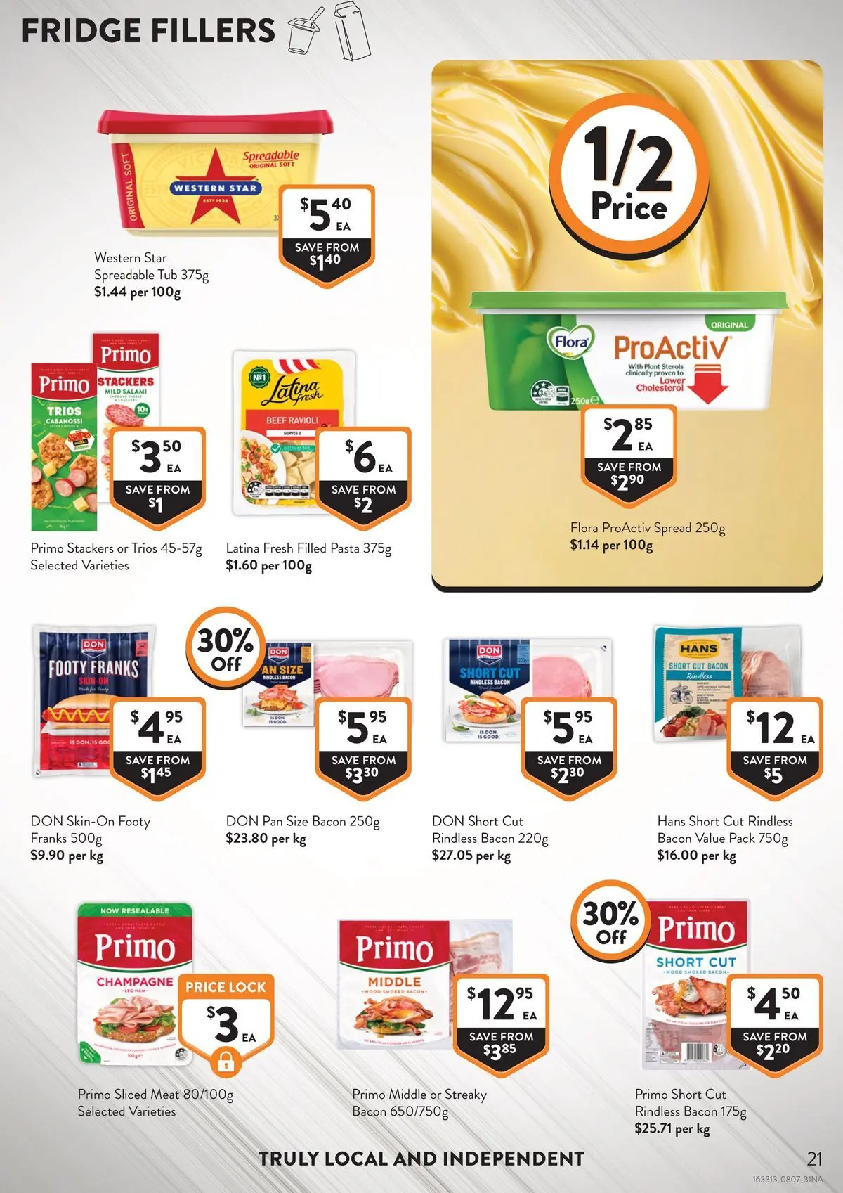 Deals - Supermarket - 07/07/2026 > weekly / monthly specials | Page: 21 | Products: Bacon, Salami, Meat, Pasta