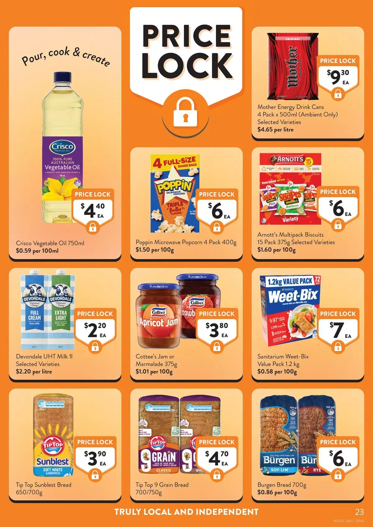 Deals - Supermarket - 07/07/2026 > weekly / monthly specials | Page: 23 | Products: Bread, Cream, Popcorn, Oven