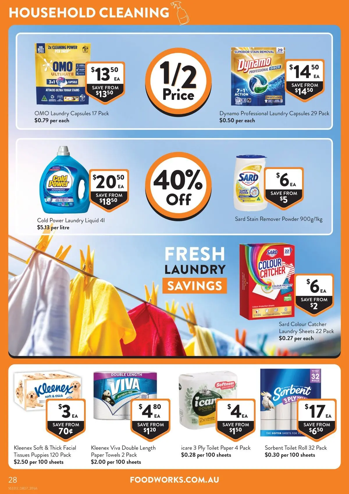 Deals - Supermarket - 07/07/2026 > weekly / monthly specials | Page: 28 | Products: Towels, Toilet paper, Laundry, Tissues