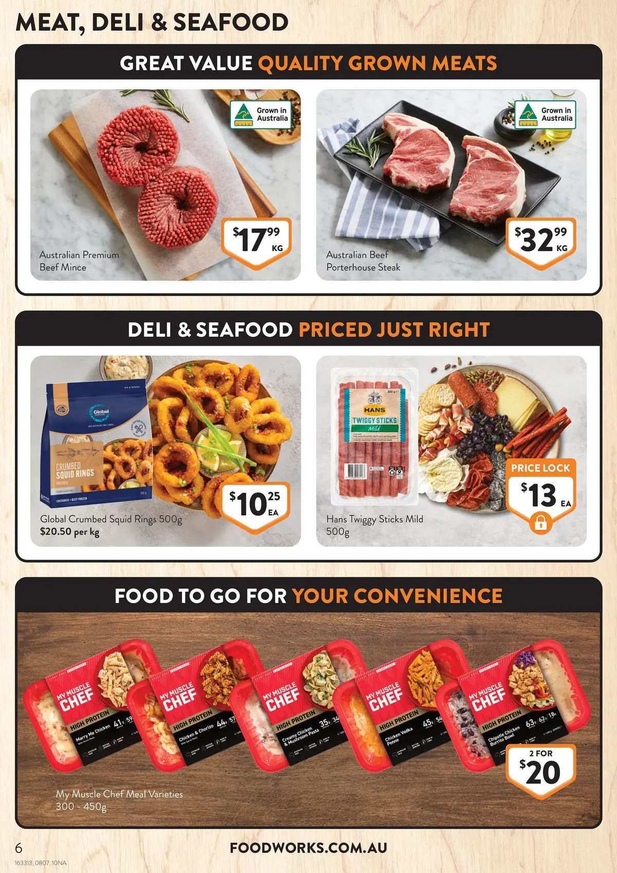 Deals - Local - 07/07/2026 > weekly / monthly specials | Page: 6 | Products: Chicken, Vodka, Steak, Seafood