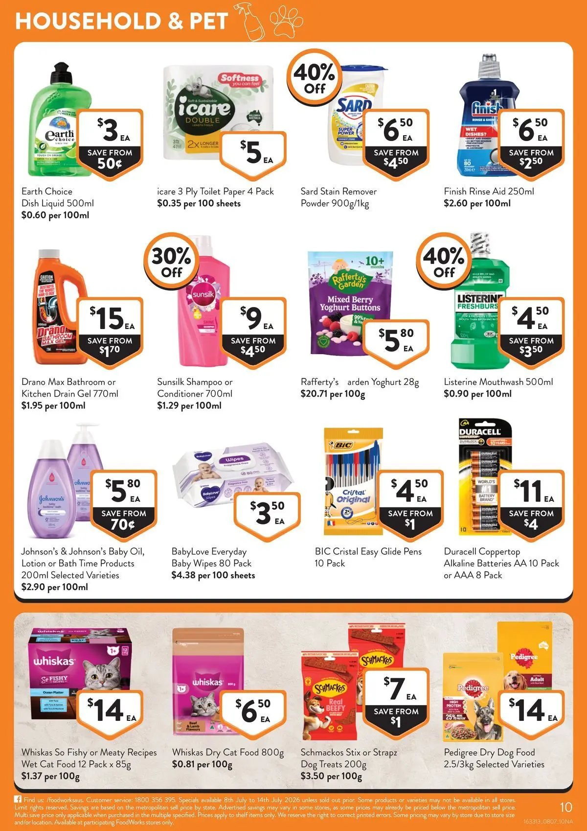 Deals - Local - 07/07/2026 > weekly / monthly specials | Page: 10 | Products: Toilet, Bath, Stain remover, Bathroom