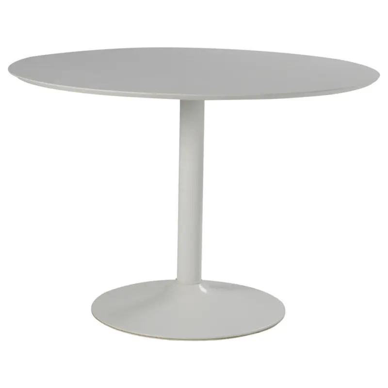 Esstisch 110/110/76 cm Nachbildung Metall, Holzwerkstoff rund Wei&szlig;
