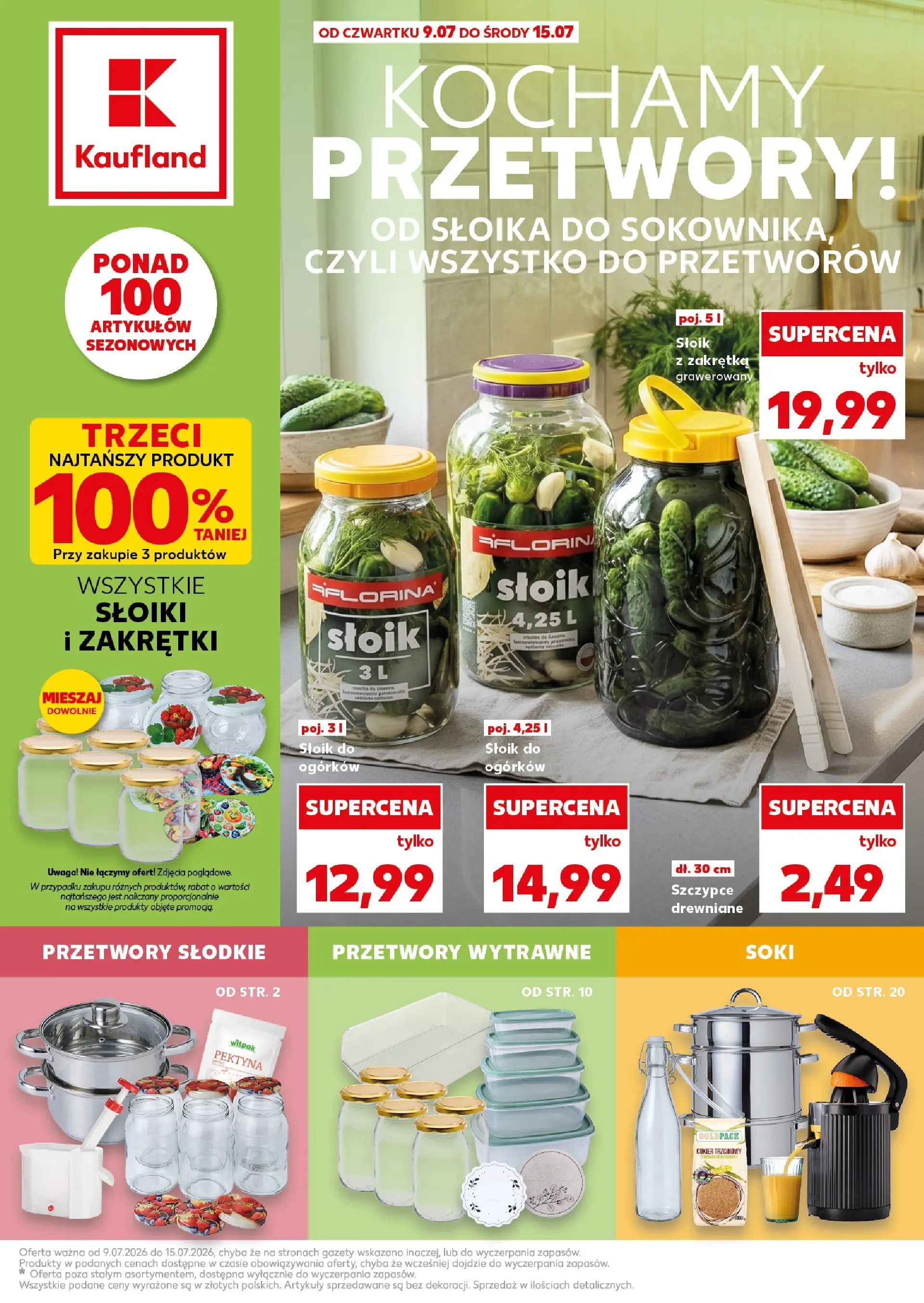 Kaufland gazetka - Gotowanie od 09.07.2026 - od jutra PDF | Strona: 1 | Produkty: Soki, Cukier trzcinowy, Cukier